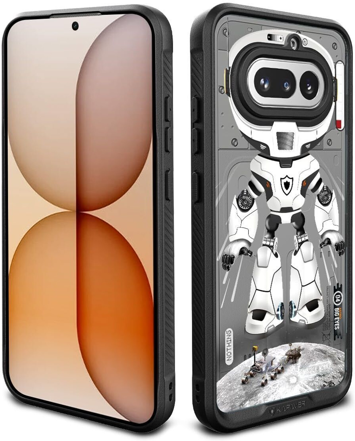 Image of Kapaver Back Cover for Nothing Phone 4a (Black, Shock Proof, Plastic, Polycarbonate, Pack of: 1)