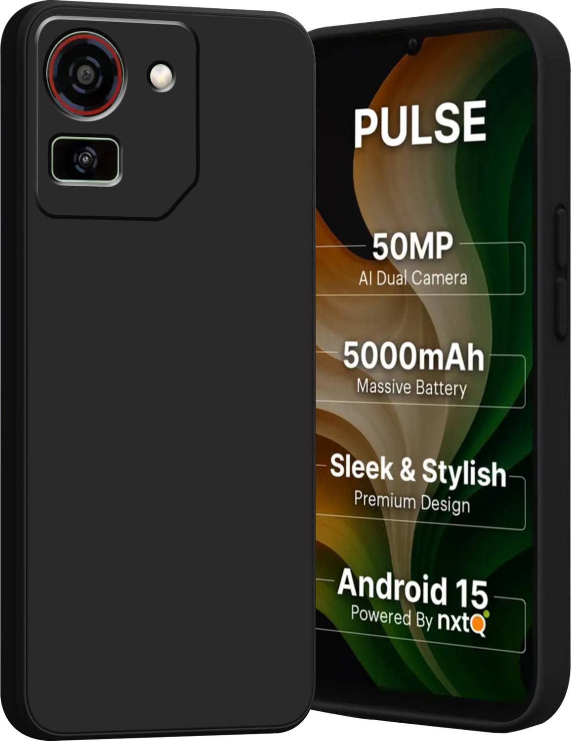 Ascensify Back Cover for Ai+ Pulse Soft Silicone Shockproof, Flexible, Slim & Protective Case