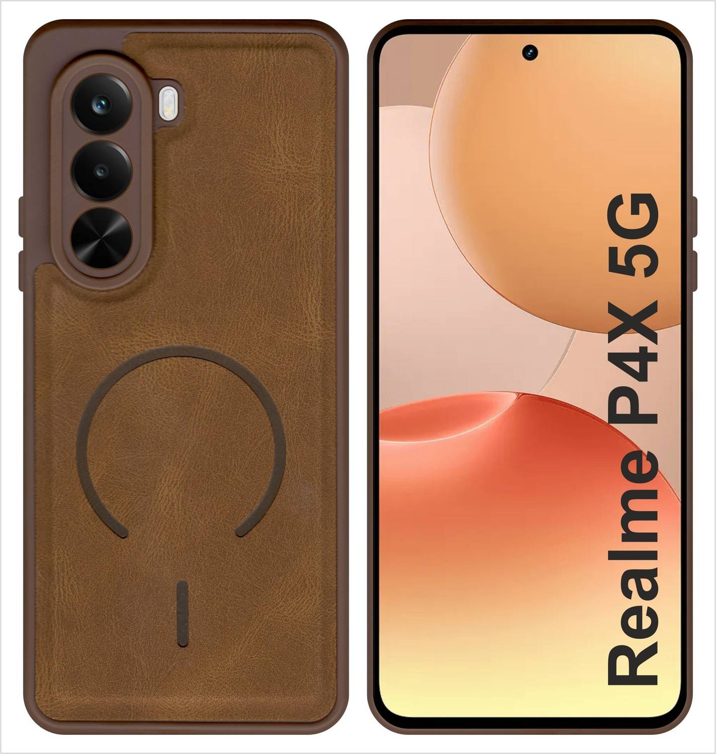 SBMS Back Cover for Realme P4X 5G Brown - Image 1