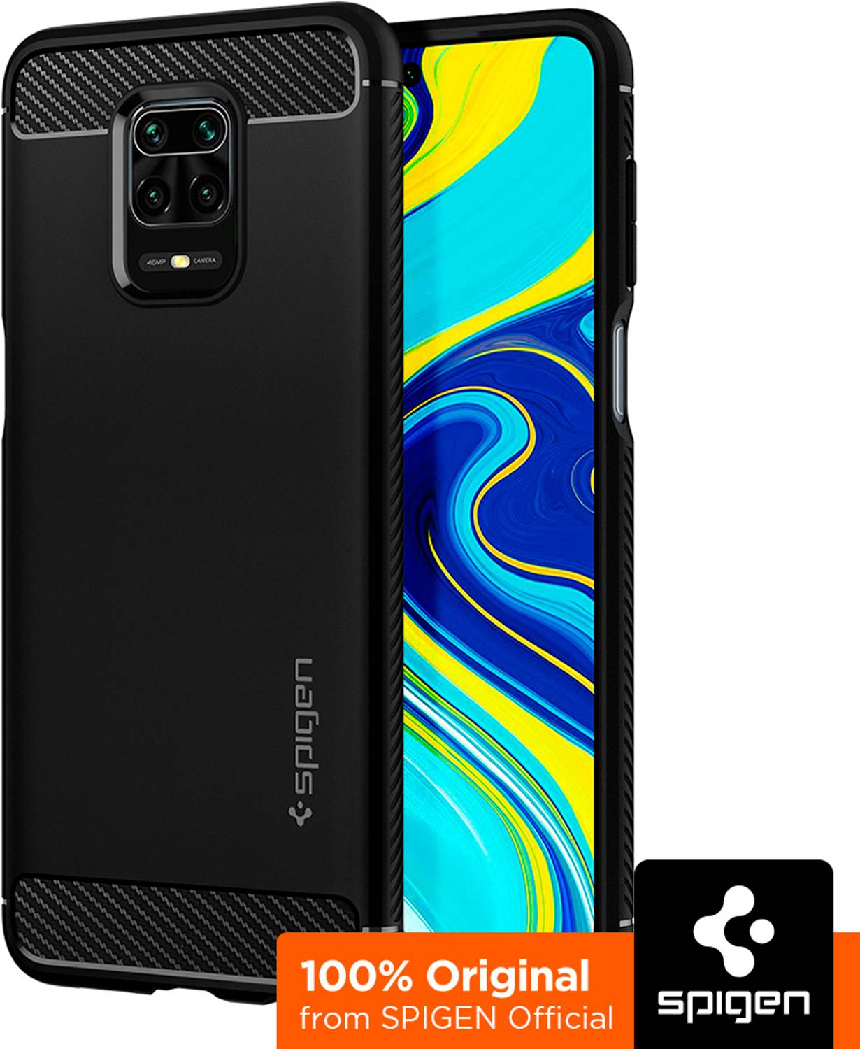Spigen Rugged Armor Back Cover for Redmi Note 9s, 9 Pro, 9 pro max