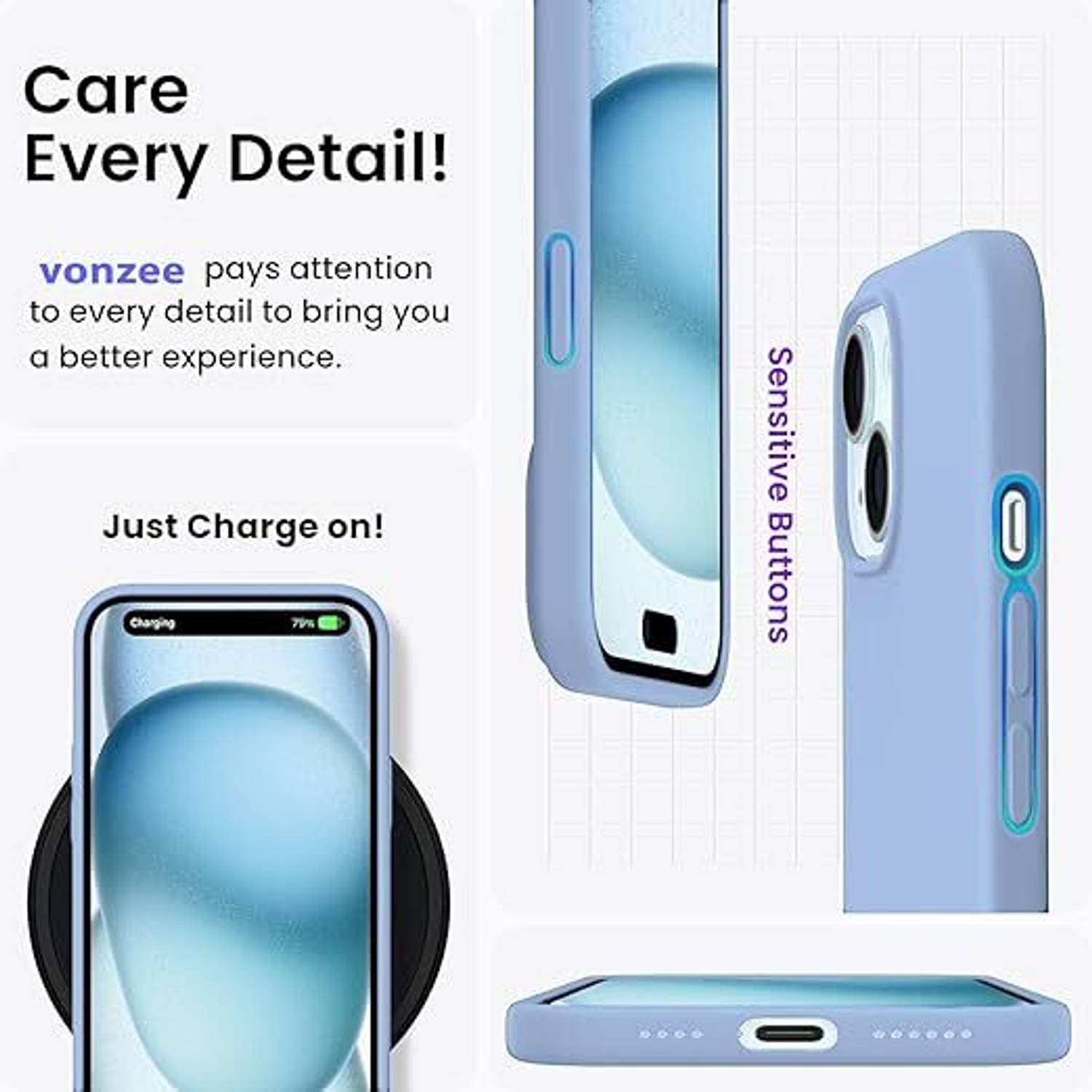 Rapidgadgets Back Cover for iPhone 15 Blue - Image 2