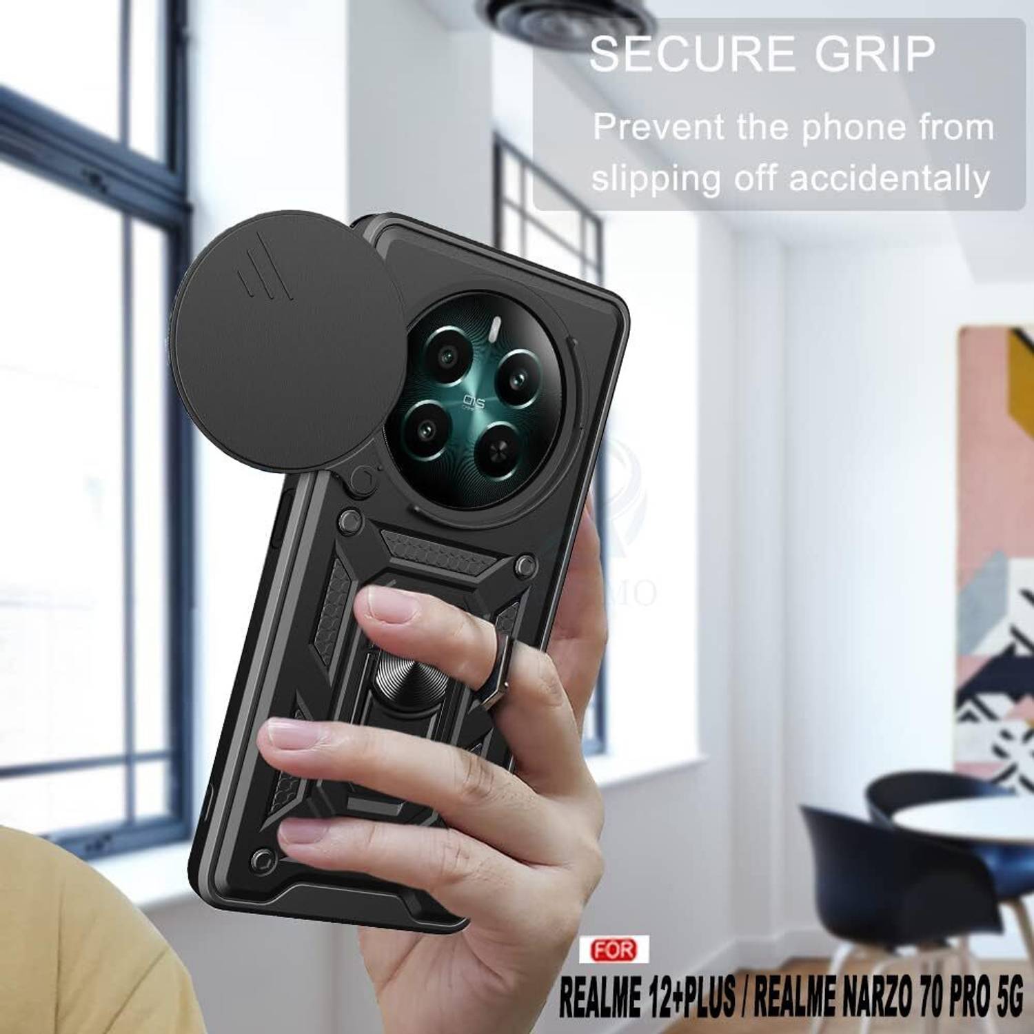 KWINE Case for RealMe 12 Plus 5G Black - Image 4