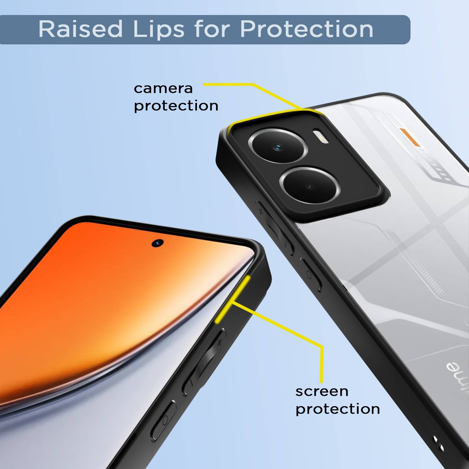 Pikkme Back Cover for realme P3 5G Black - Image 4