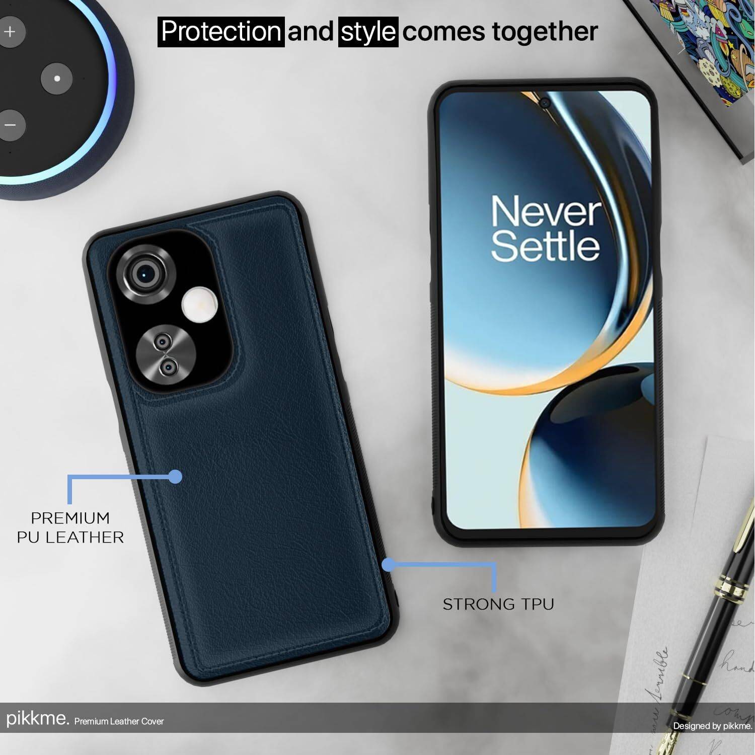 Custodia In Pelle PU Per OnePlus Nord CE 3 Lite 5G, Cover Posteriore Con Telaio In Silicone Morbido, Antiurto, Antigraffio, Supporto Ricarica Wireless, Marrone