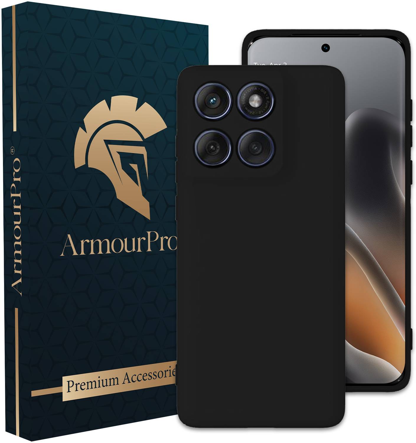 ArmourPro Back Cover for Motorola Edge 70 Fusion 5G, Moto Edge 70 Fusion, Microfiber Lining, Silicon Case