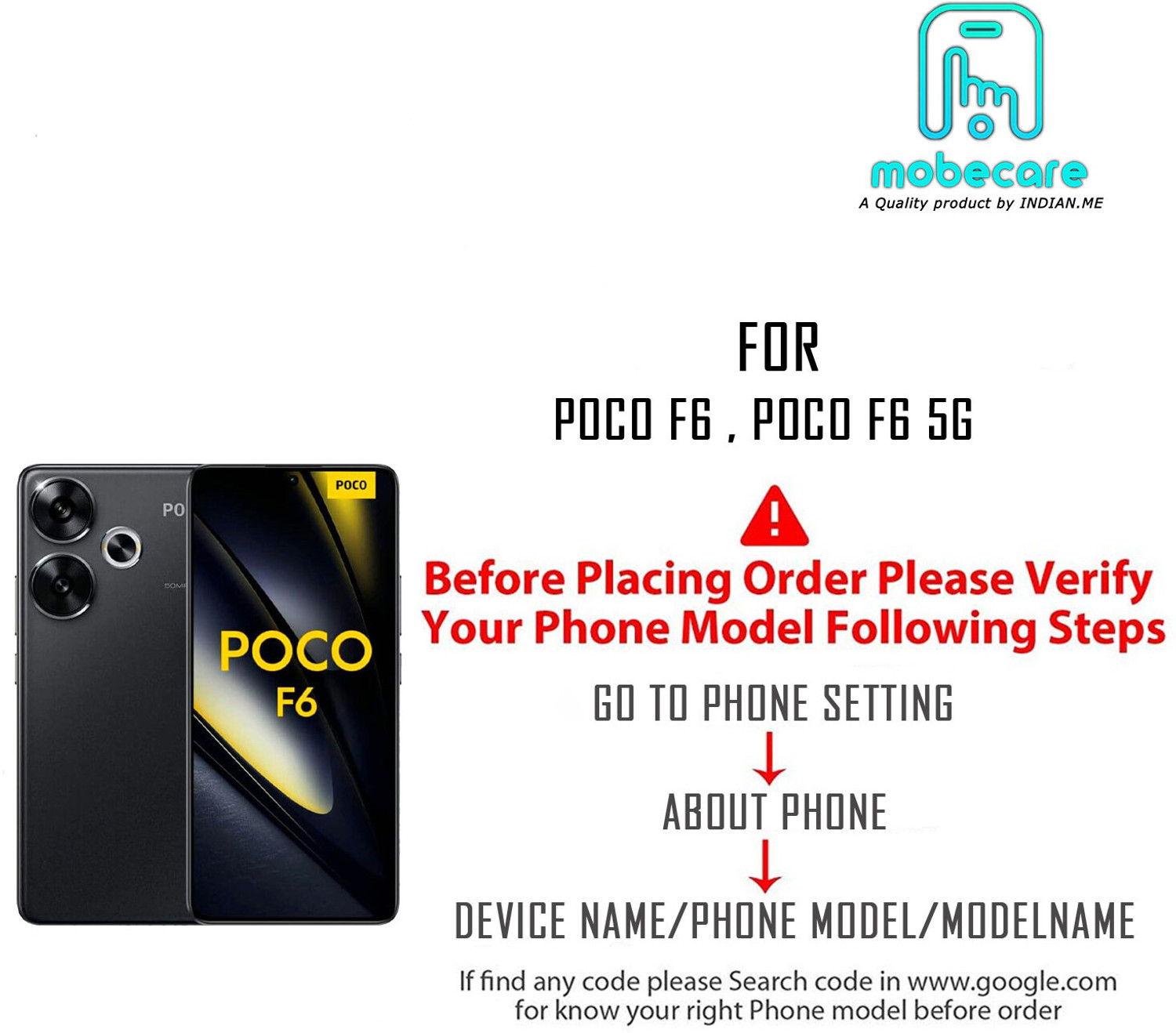Image of MOBECARE Back Cover for POCO F6 BMW, LOGO, BMW LOGO, UNIQUE, TRENDING, COOL