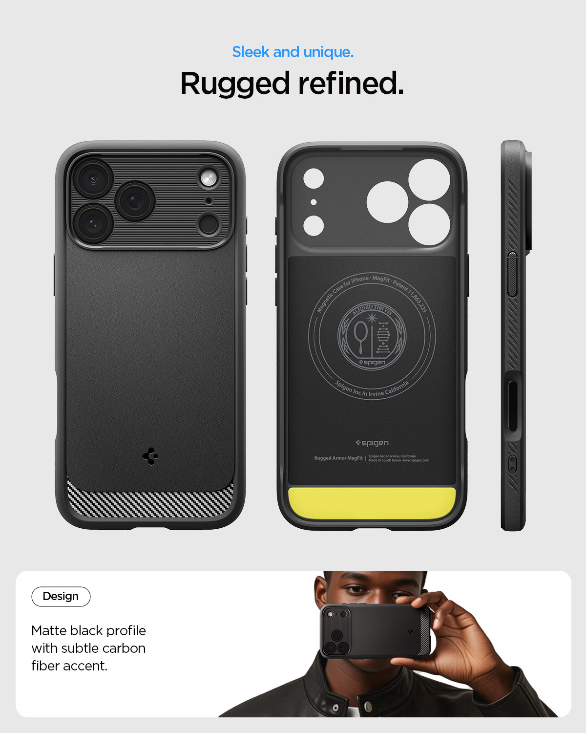 Image of Spigen Rugged Armor MagFit Back Cover for iPhone 17 Pro Max