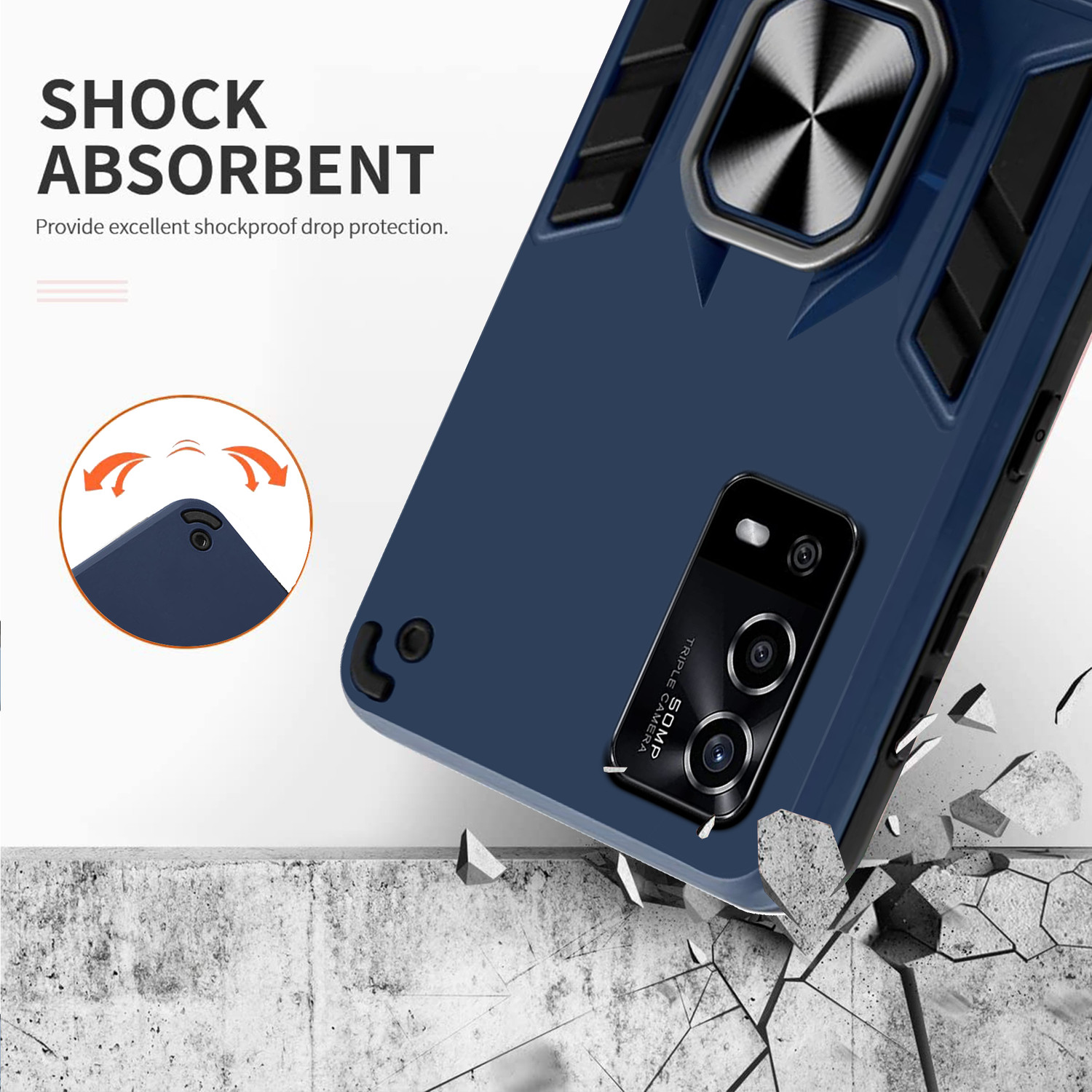 Image of SMARTPOCKET Back Cover for OPPO A55 4G
