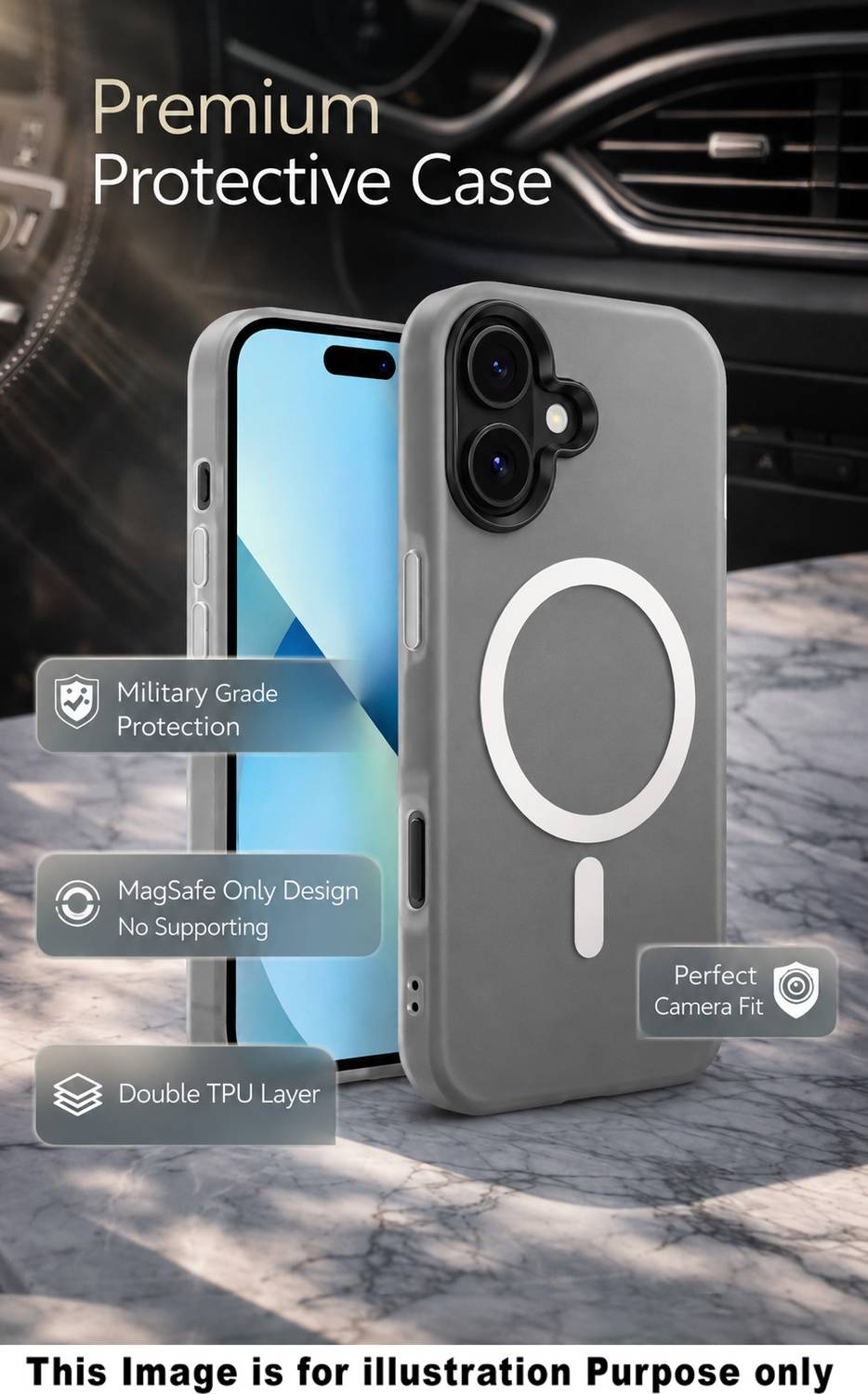 GLOBAL NOMAD Back Cover for POCO M6 5G Black - Image 2