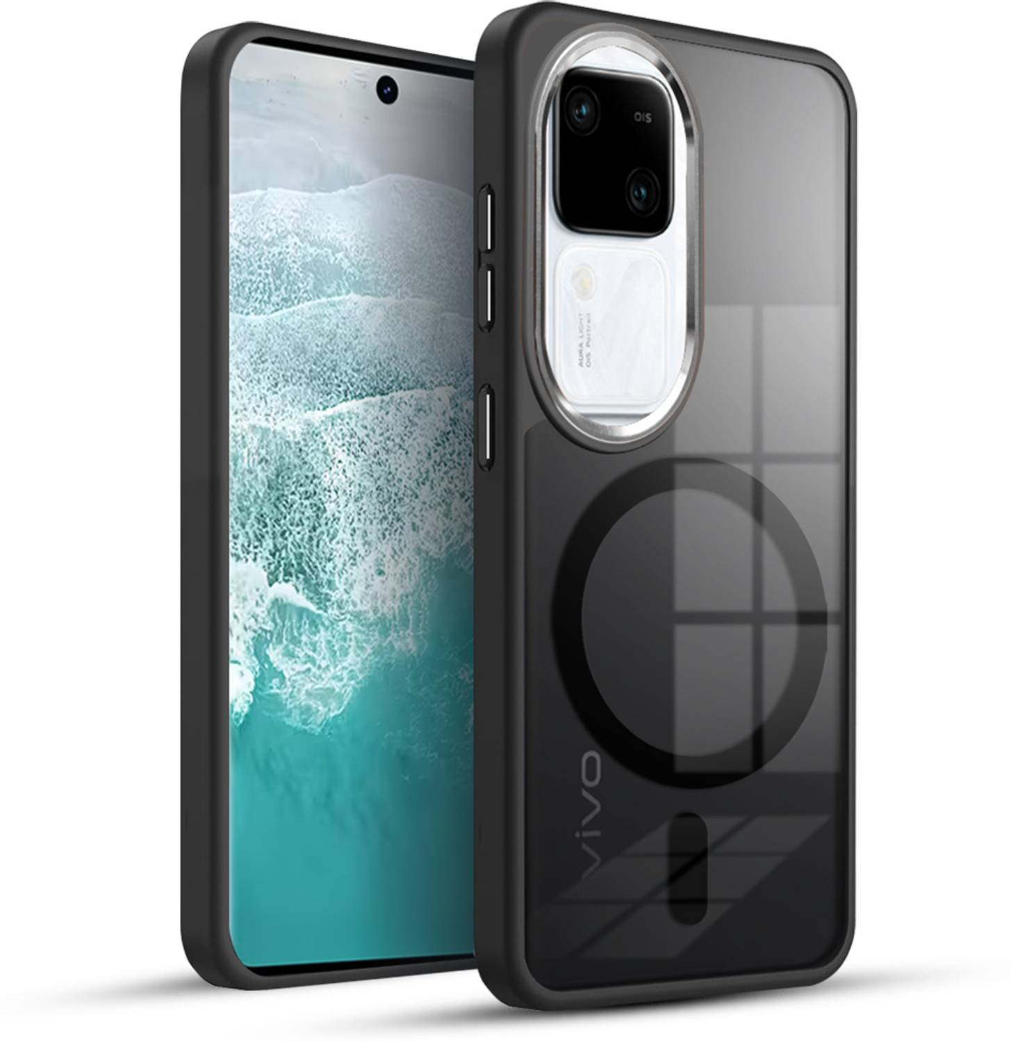 KARWAN Back Cover for Vivo V30 Pro 5G Black - Image 1