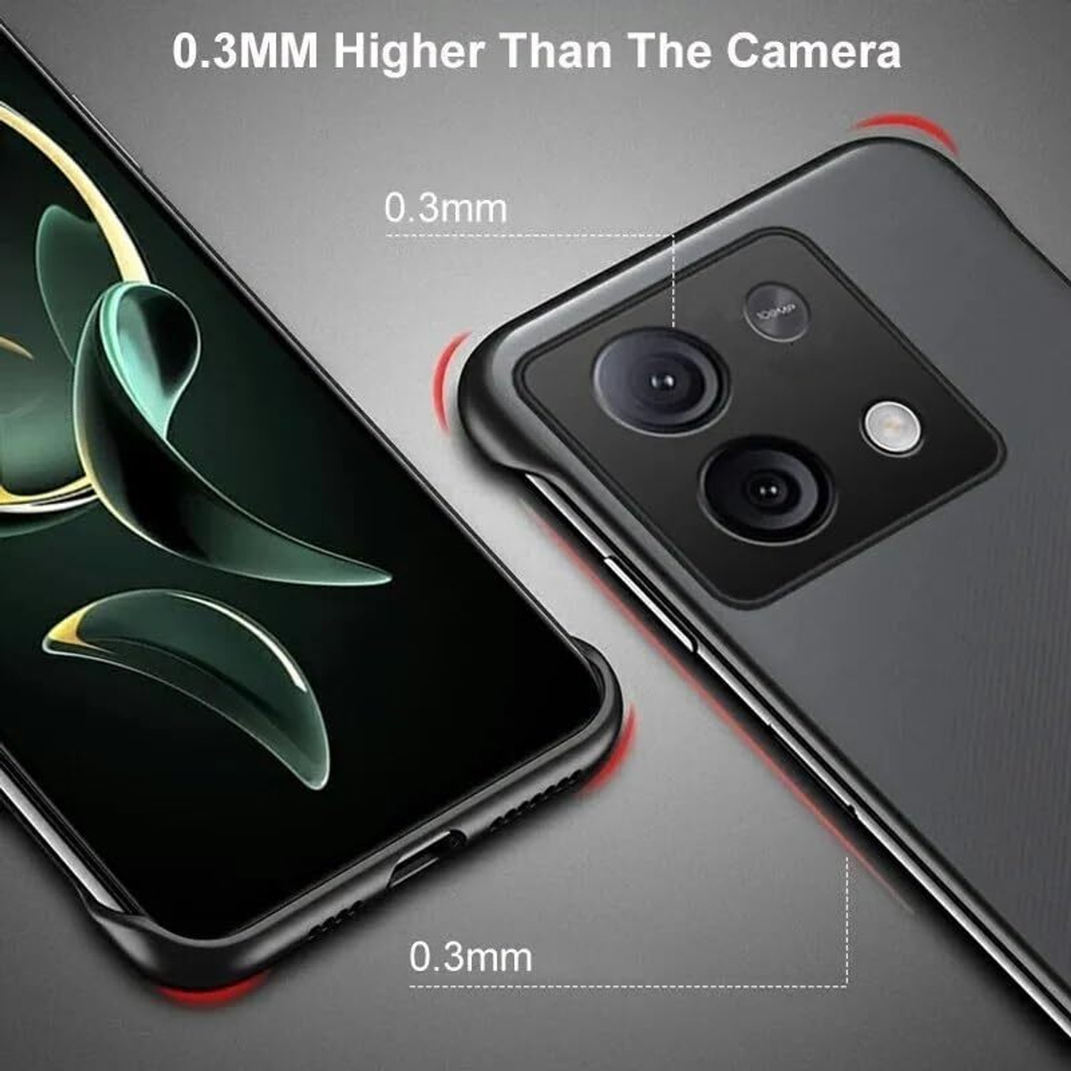 Image of MOBIDEER Back Cover for Redmi Note 13 Pro 5G, Shock Proof Ultra Slim Frameless
