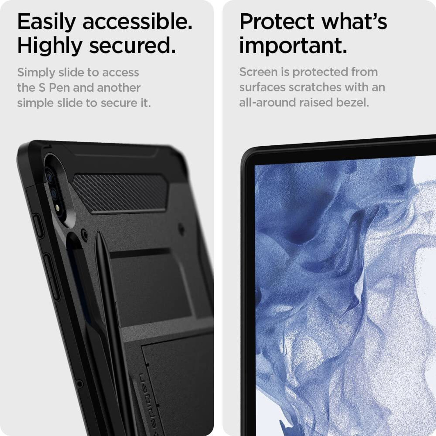 Image of Spigen Rugged Armor Pro Back Cover for Samsung Galaxy Tab S7 Plus