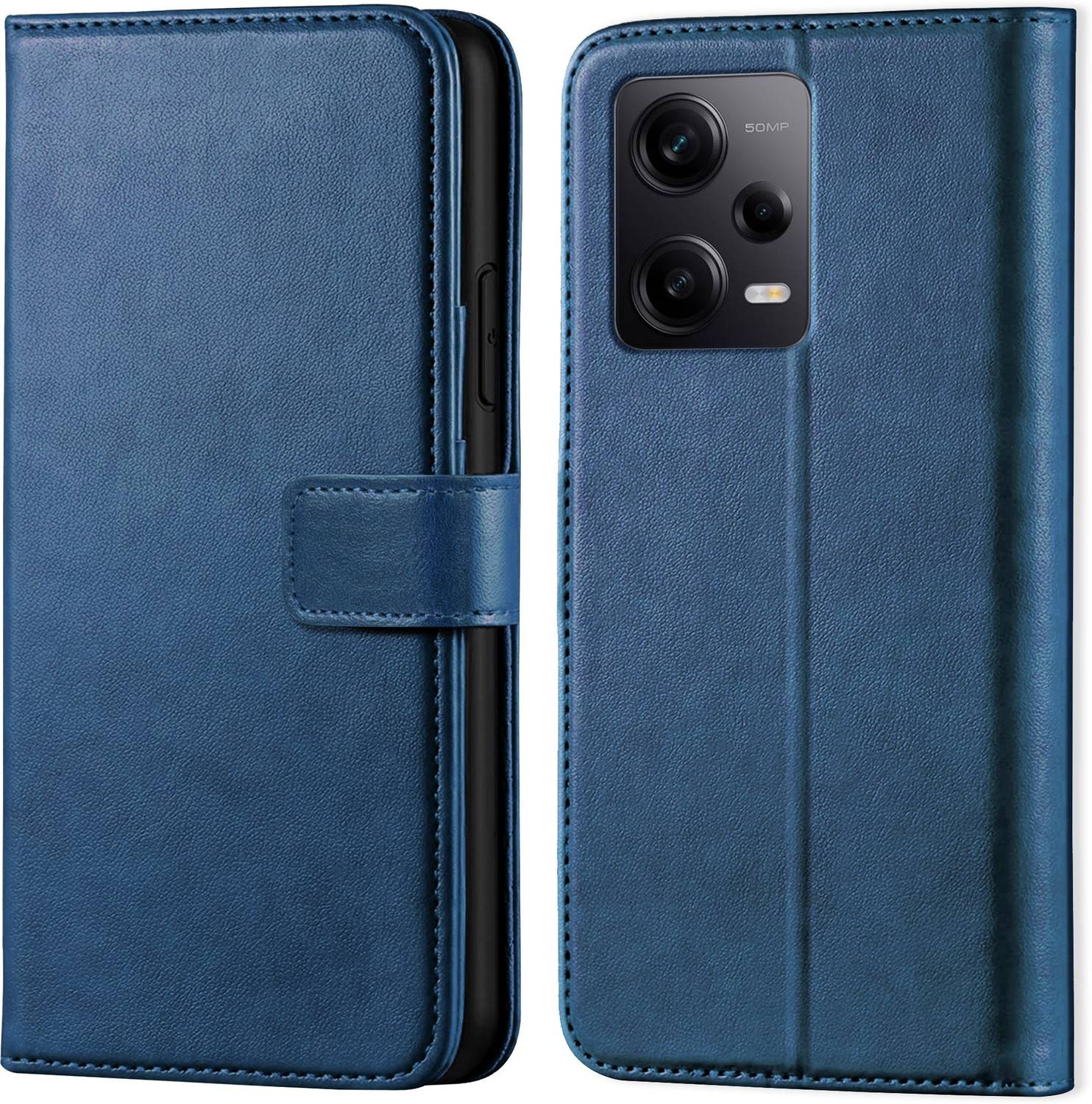 Ascensify Back Cover for Redmi Note 12 Pro 5G Vintage Flip Wallet Back Case Cover [Artitifial Leather]