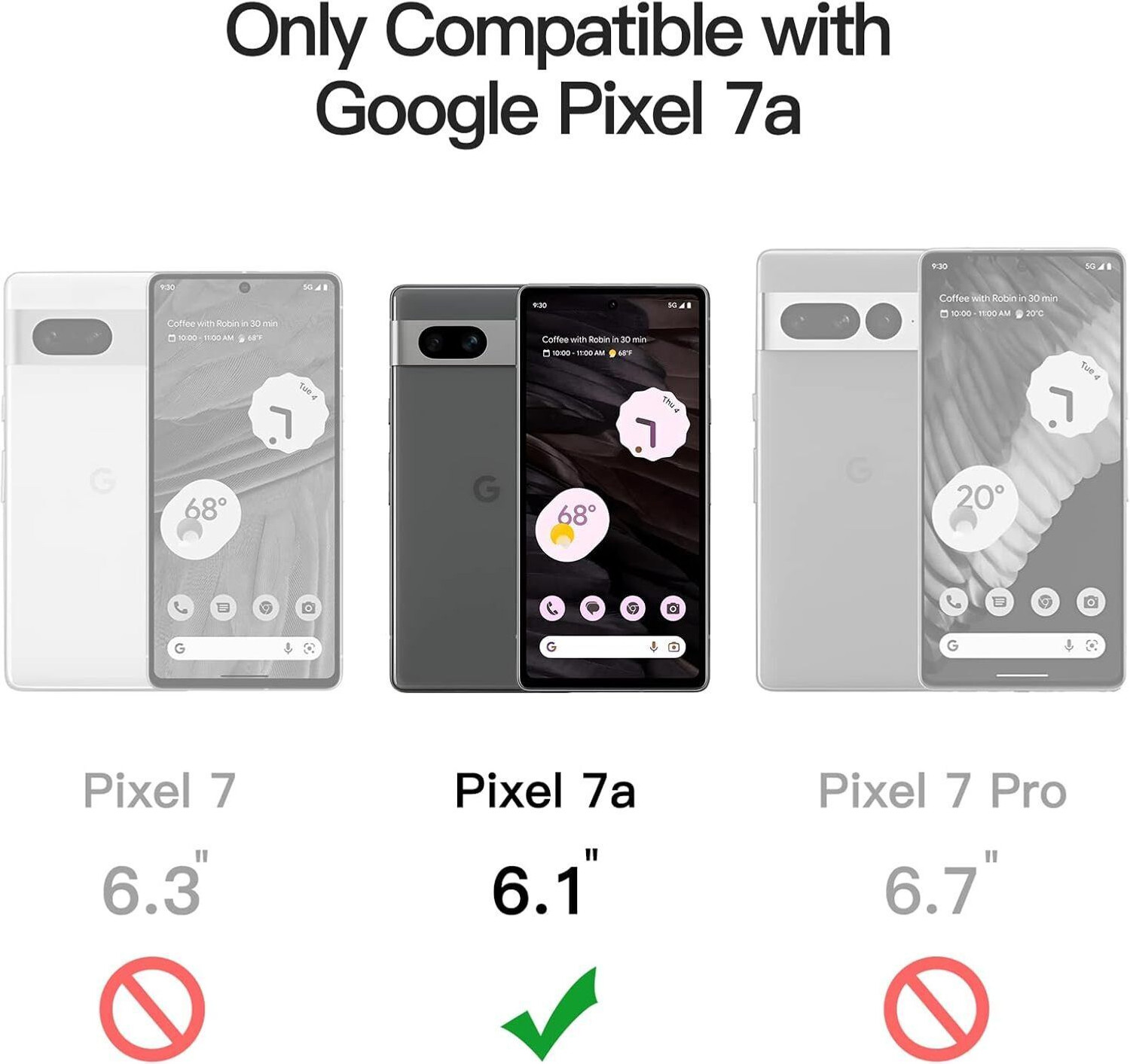 Image of SNAPCOVR Back Cover for Google Pixel 7A