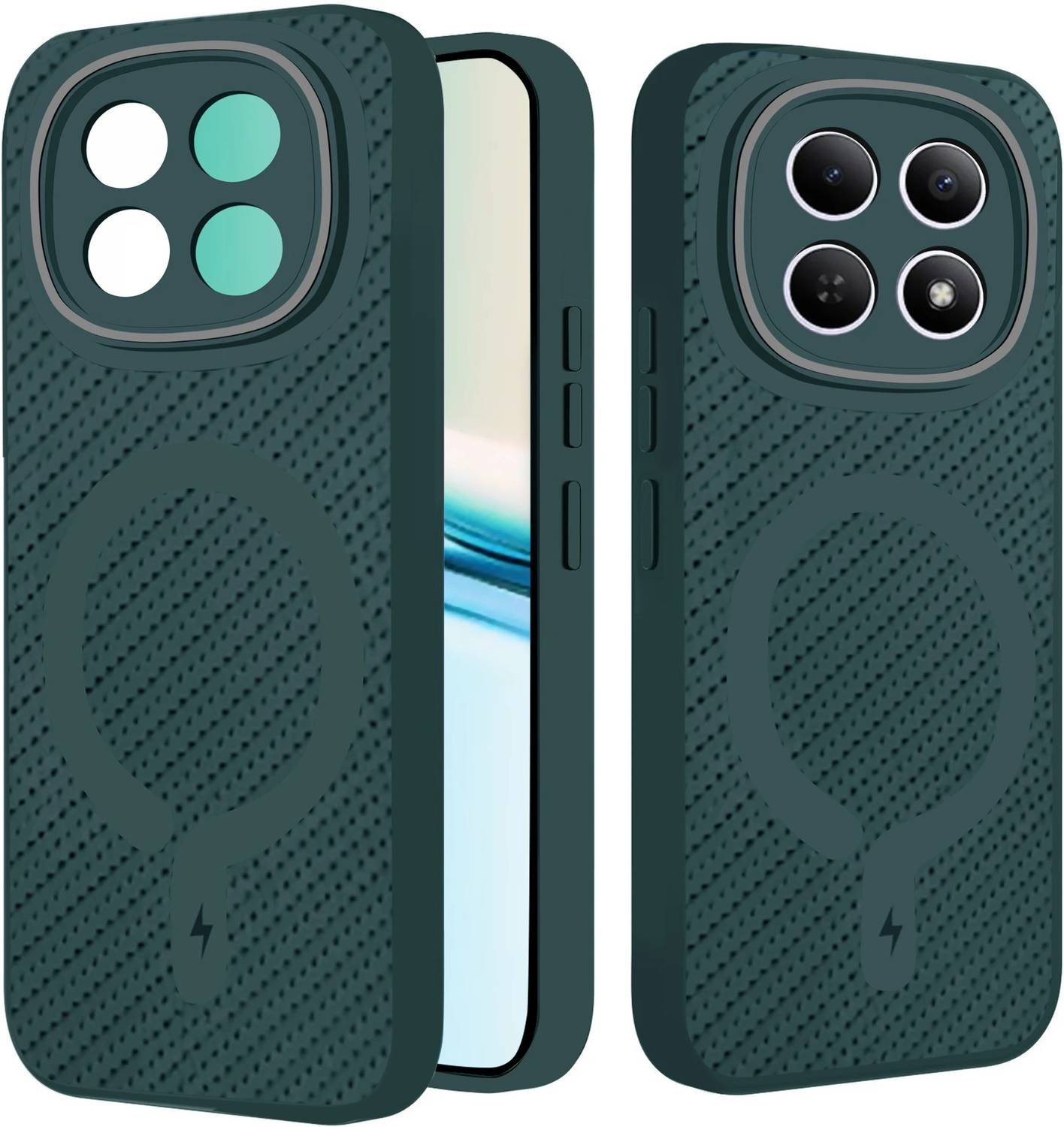 ArmourPro Back Cover for REDMI Note 15 5G, POCO M8 5G, Carbon Fiber Magsafe Case