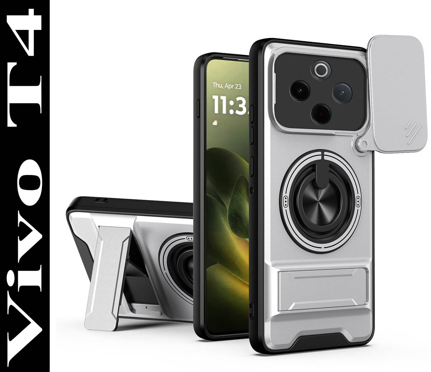 Luxecase Back Cover for vivo T4 5G Silver - Image 2