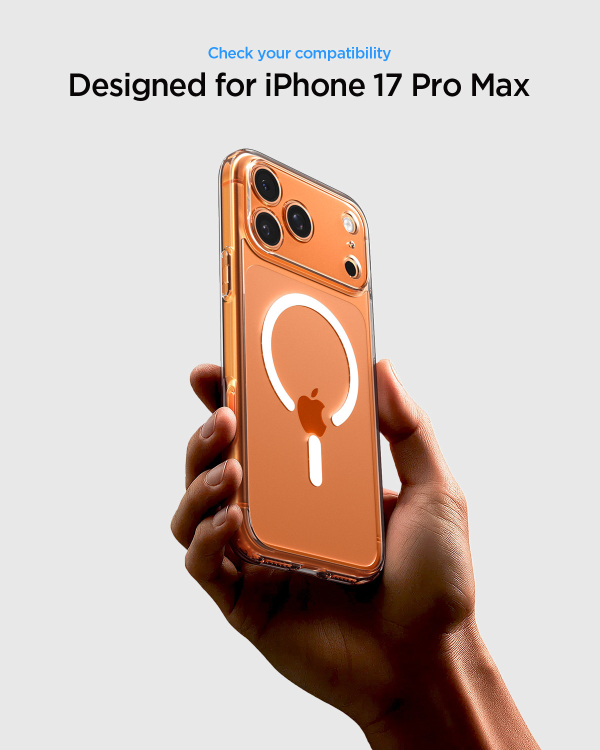Image of Spigen Back Cover for Apple iPhone 17 Pro Max 5G, Apple iPhone 18 Pro Max 5G (Transparent, Magsafe, Polycarbonate, Thermoplastic Polyurethane, Pack of: 1)