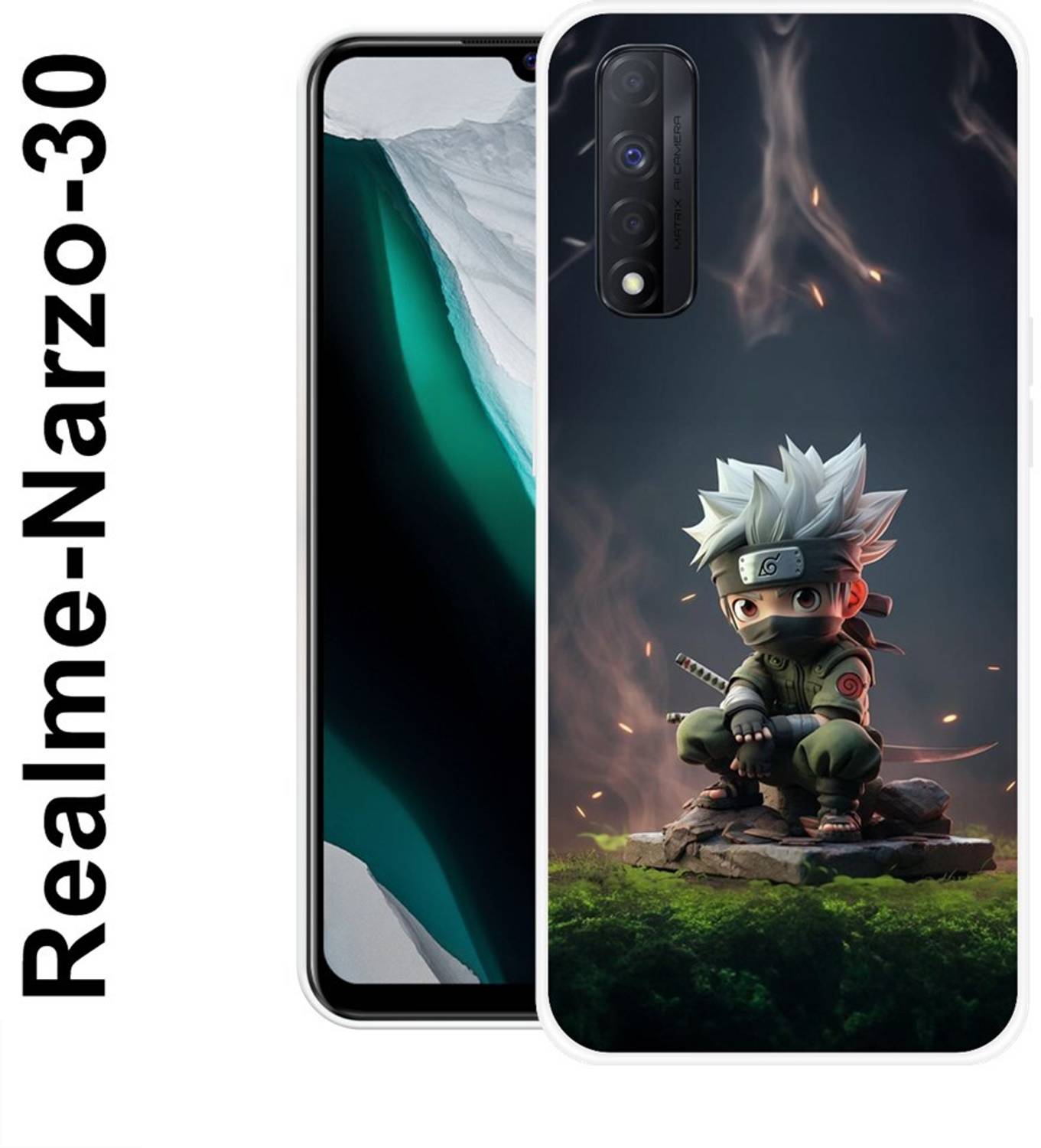 MOBIFLY Back Cover for Realme Narzo 30, Kakashi, Hatake, Naruto