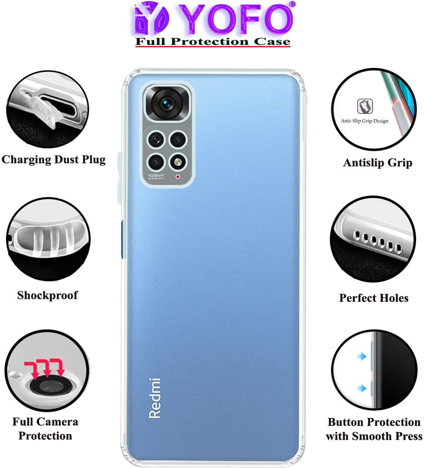 Image of YOFO Back Cover for Redmi Note 11 (4G), Redmi Note 11s (4G)