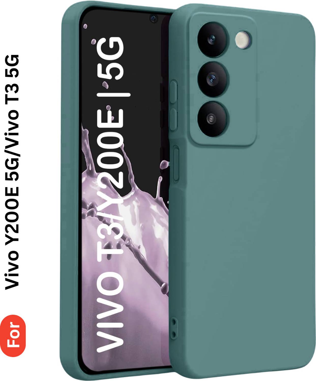 DELOX Back Cover for vivo T3 5G Green - Image 1