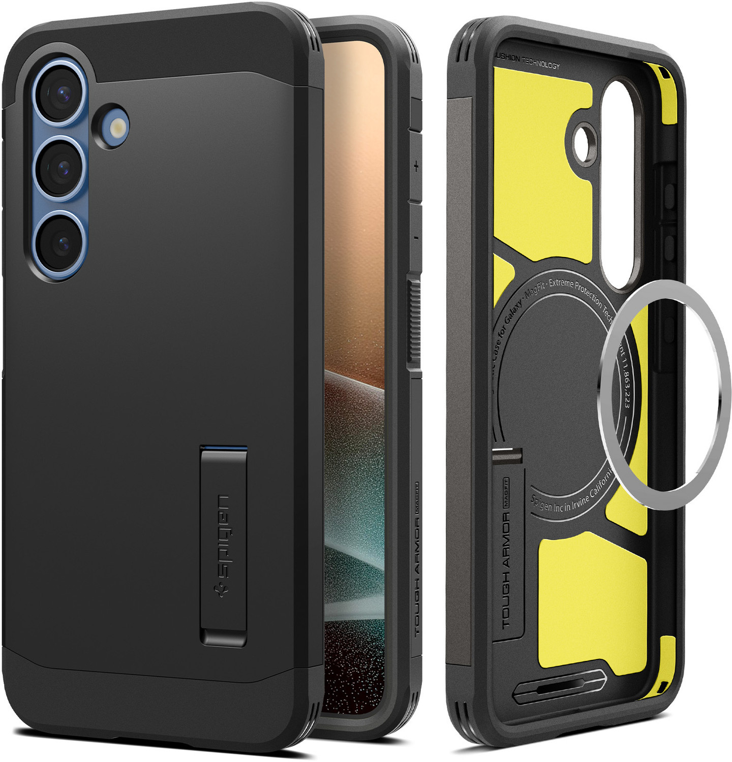 Image of Spigen Tough Armor (AI) MagFit Back Cover for Samsung Galaxy S25