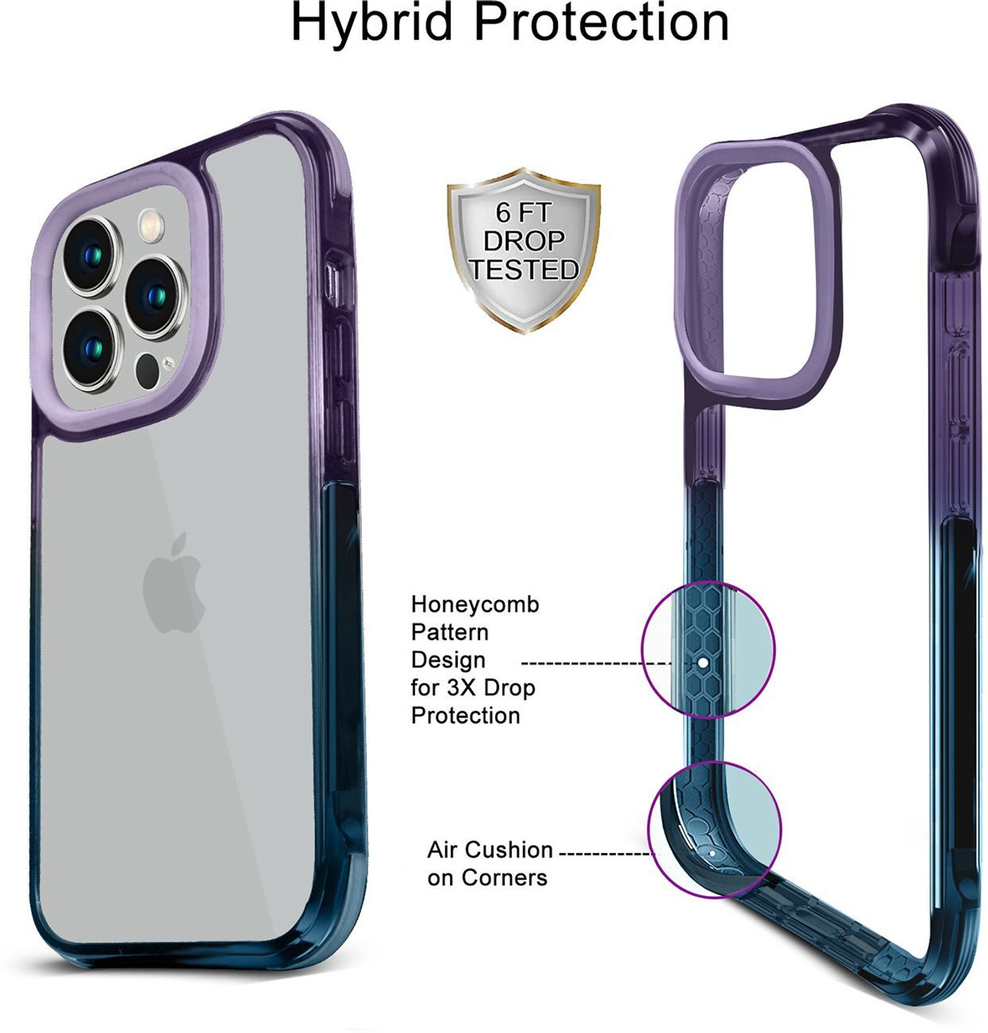 Image of Gripp Military Grade Full Protection Back Cover for Apple iPhone 14 Pro