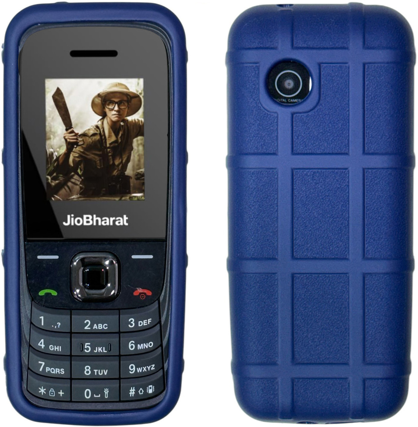 Image of Gizmofreaks Back Cover for Jio Bharat V4 4G Model No.: JBV191M2 Keypad Mobile Feature Phone Rugged Case