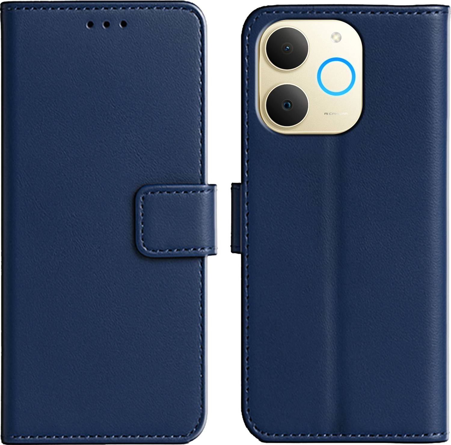 Ascensify Back Cover for Realme P4 Lite Premium PU Leather Flip Cover with Card Slots & Stand Feature