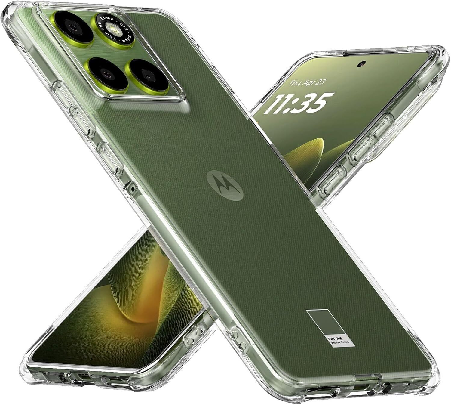 Image of FABEKEE Back Cover for Motorola Moto Edge 70 Fusion 5G Back Case Cover Shockproof Transparent Back Cover