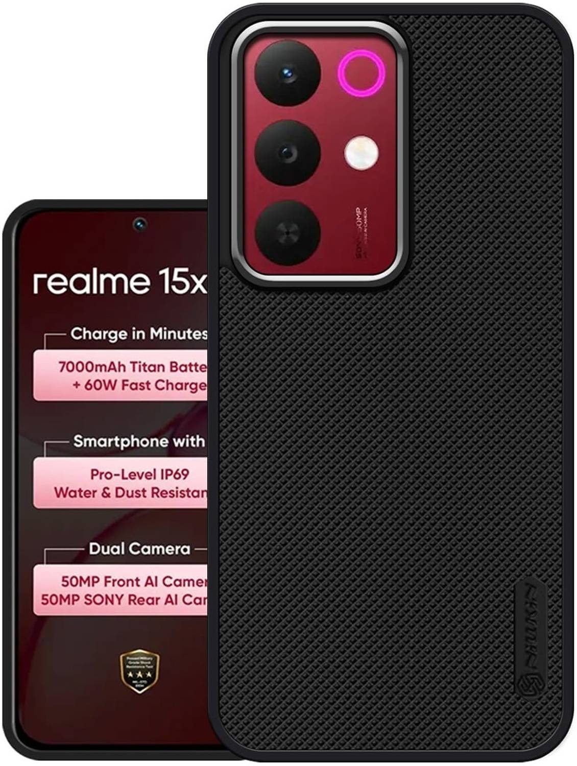 BRENZZ Back Cover for realme 15x 5G, (ip), realme 15x