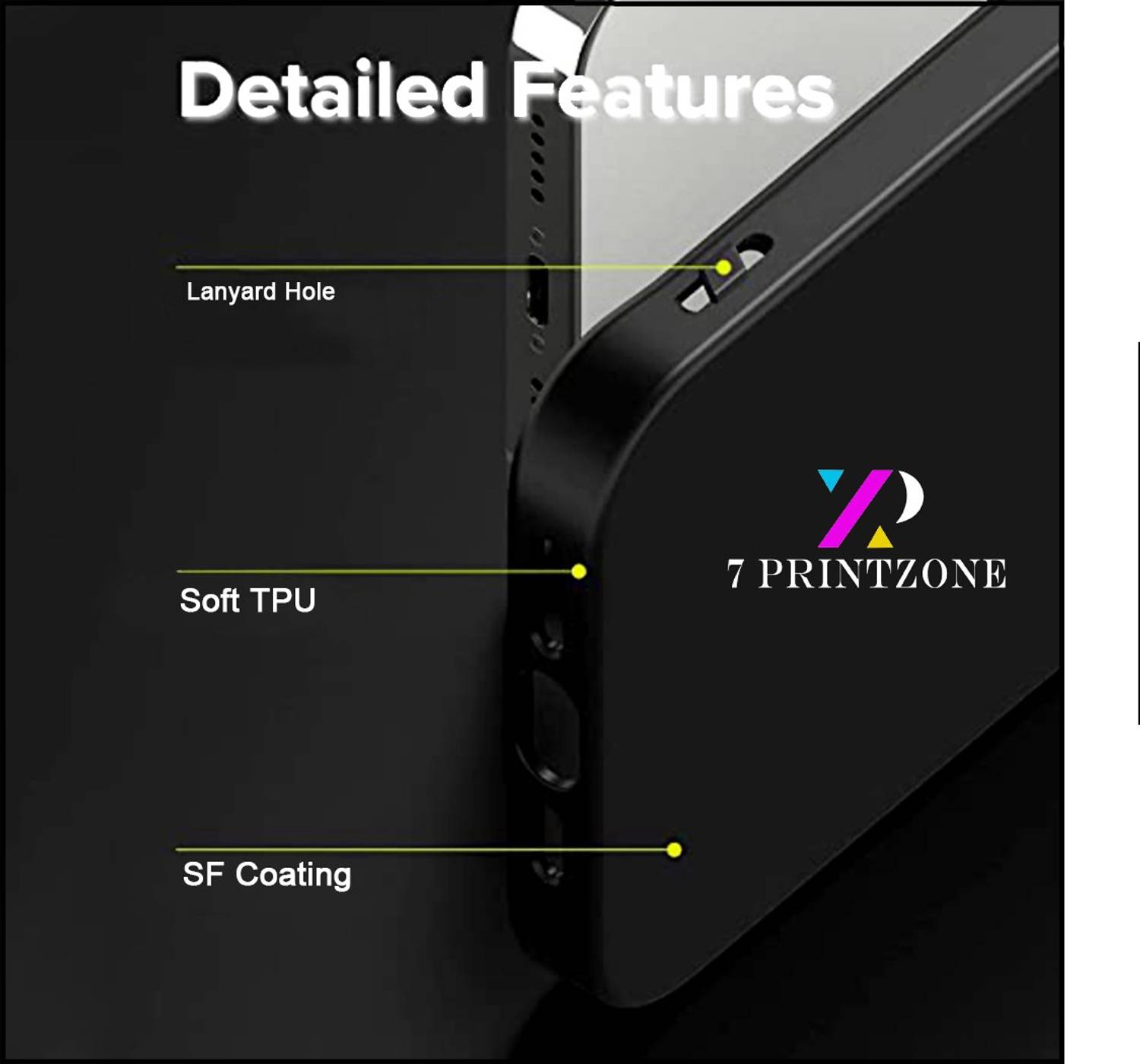 7printzone Back Cover for Samsung Galaxy A33 Black - Image 5
