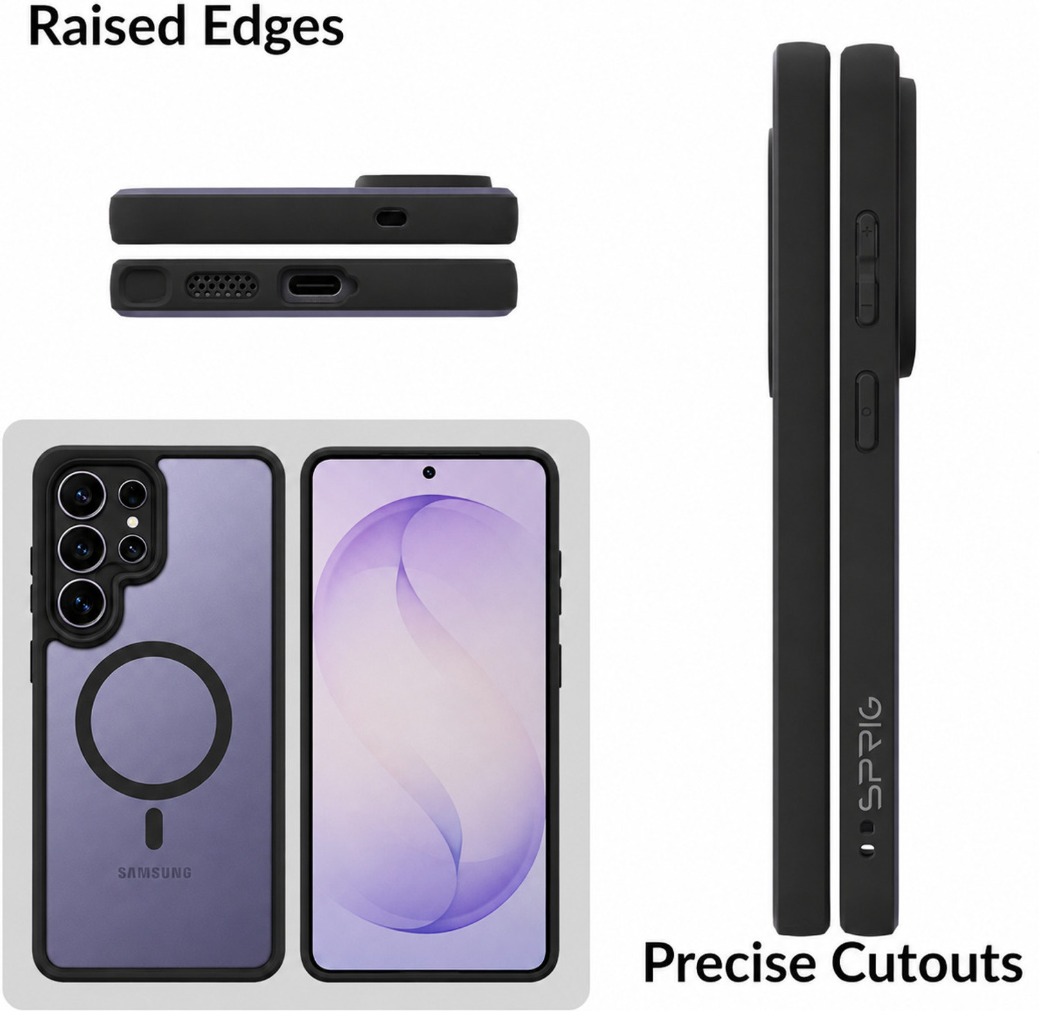 Image of Sprig Back Cover for Samsung GALAXY S25 ULTRA, Samsung Galaxy S25 Ultra 5G (Transparent, Magsafe, Thermoplastic Polyurethane, Pack of: 1)