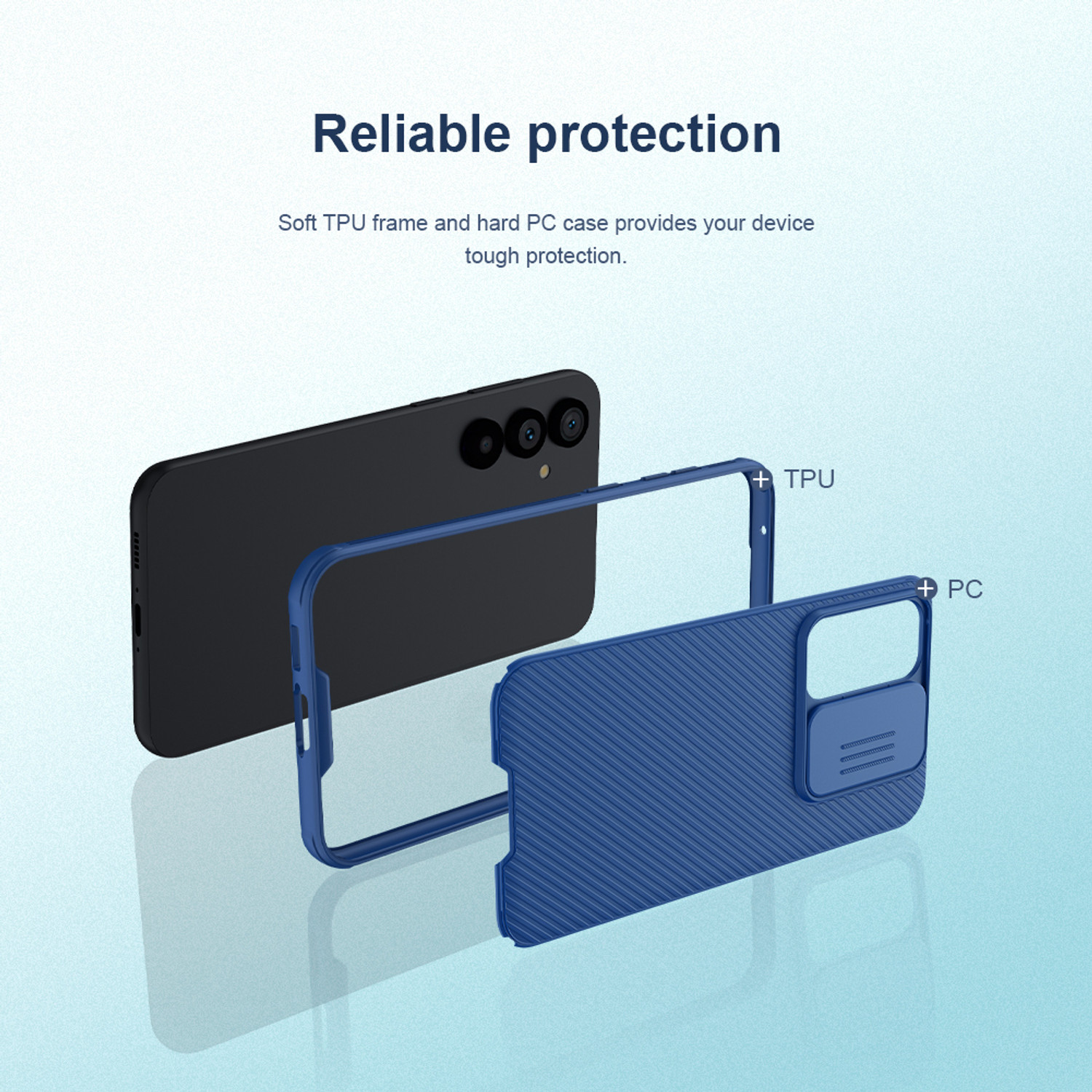 Image of Nillkin Back Cover for Samsung Galaxy S23 FE (6.4 inch Inch) CamShield Pro Camera Slider
