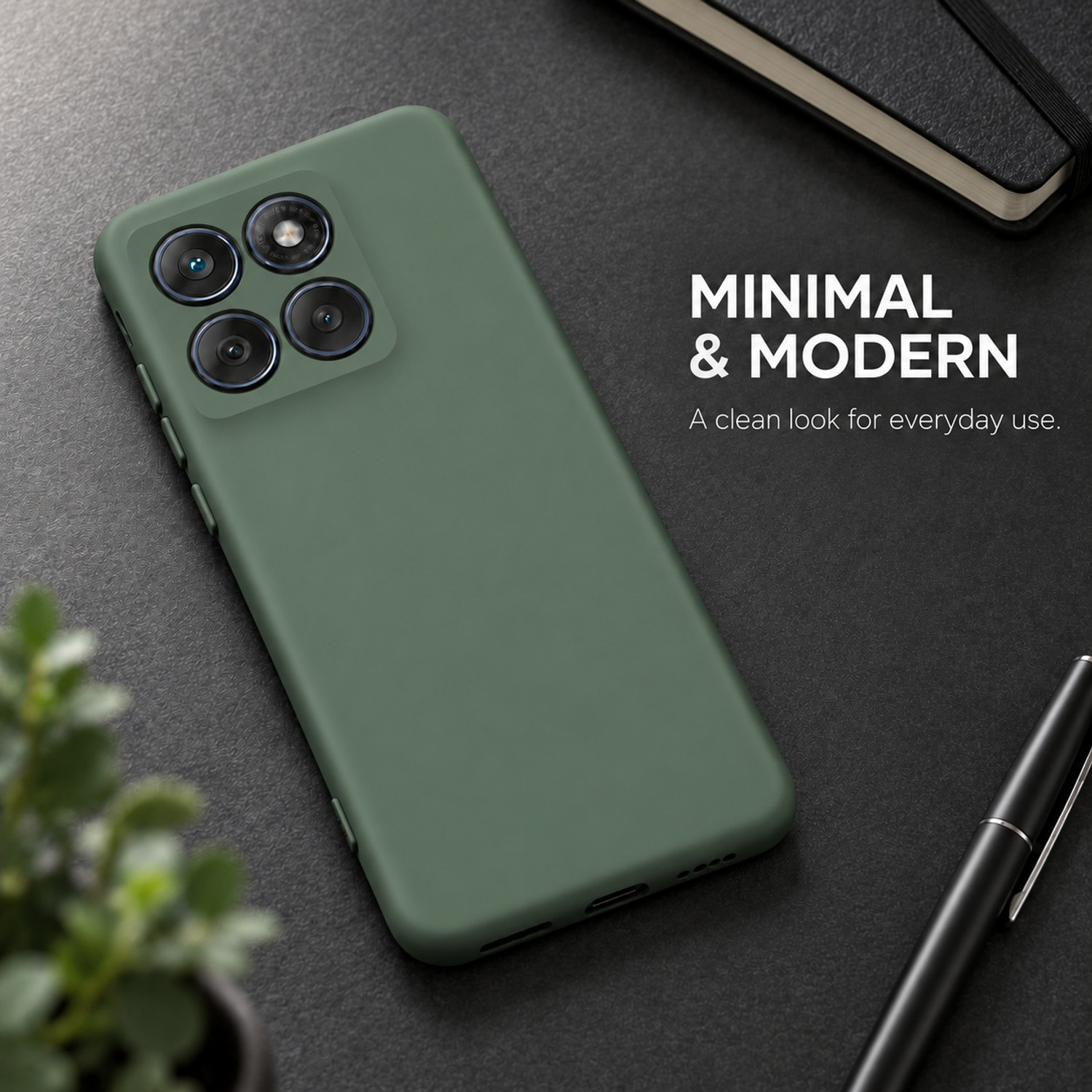 Image of FIRST MART Back Cover for Motorola Edge 60 Pro 5G (Green, Hard Case, Silicon, Pack of: 1)