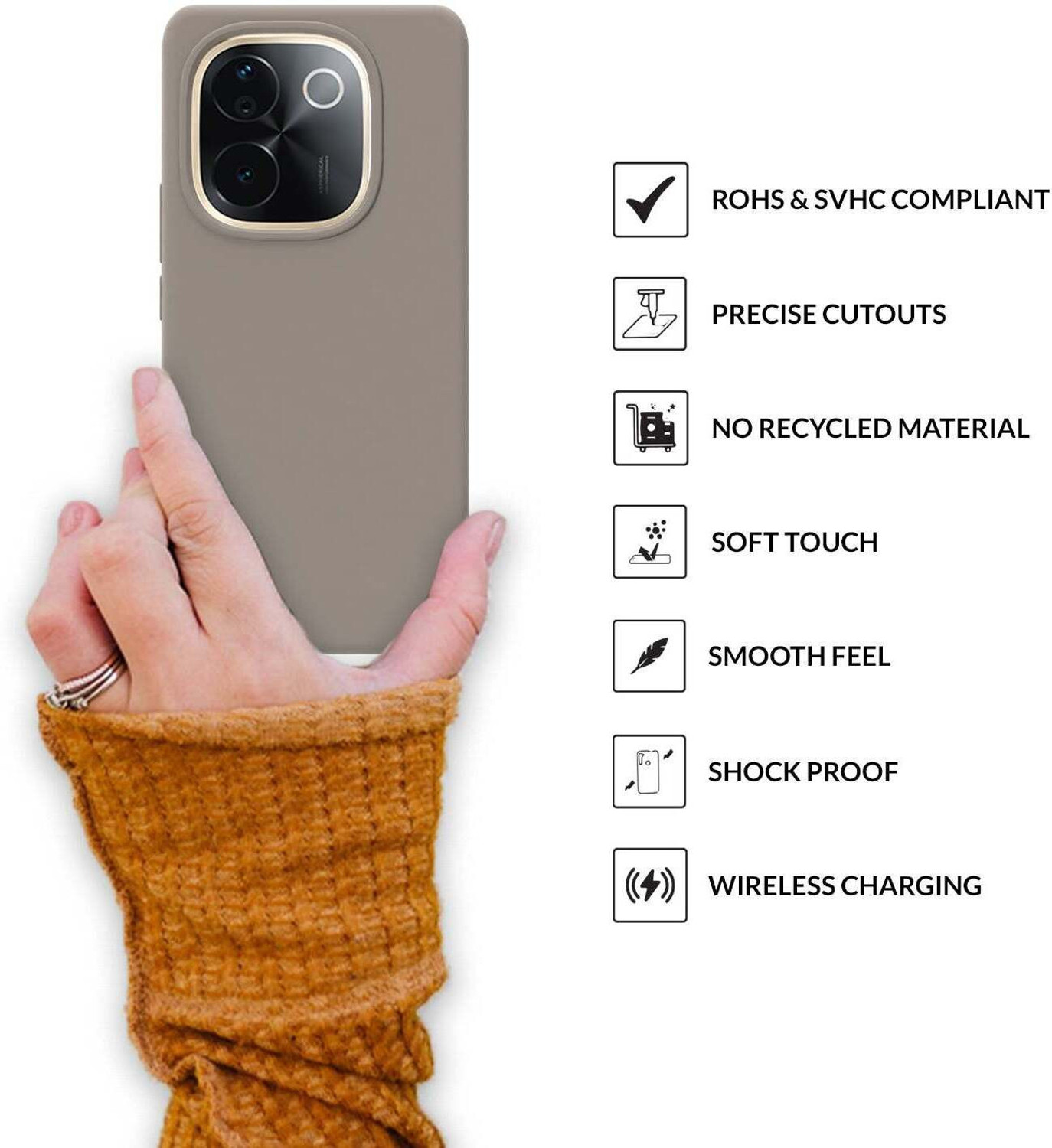 Image of Sprig Back Cover for IQOO Z9S PRO 5G, iQOO Z9s Pro, vivo T3 Pro 5G, vivo T3 Pro 5G, T3 Pro 5g
