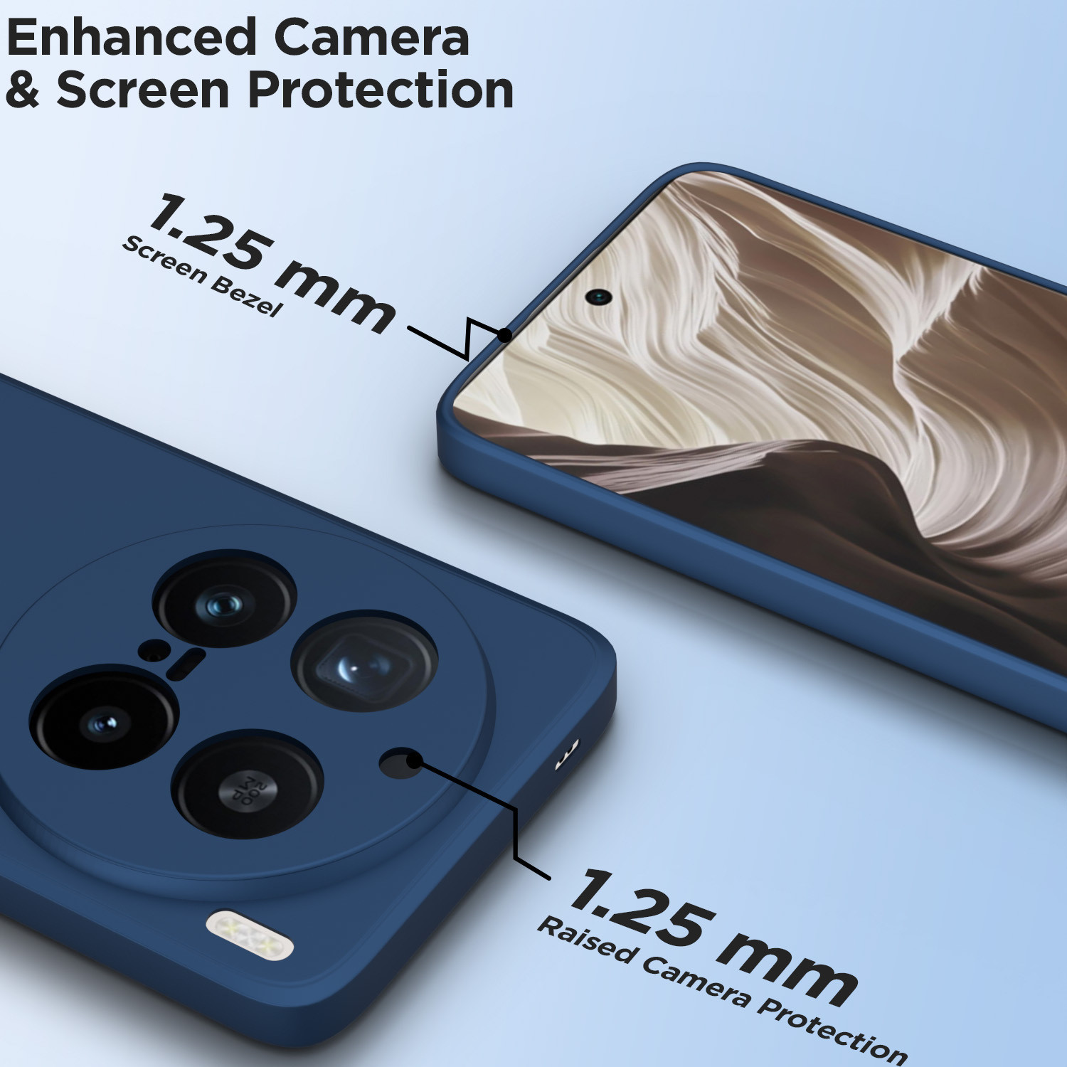 Image of Pikkme for Vivo X200 Pro 5G (Blue, Silicon)