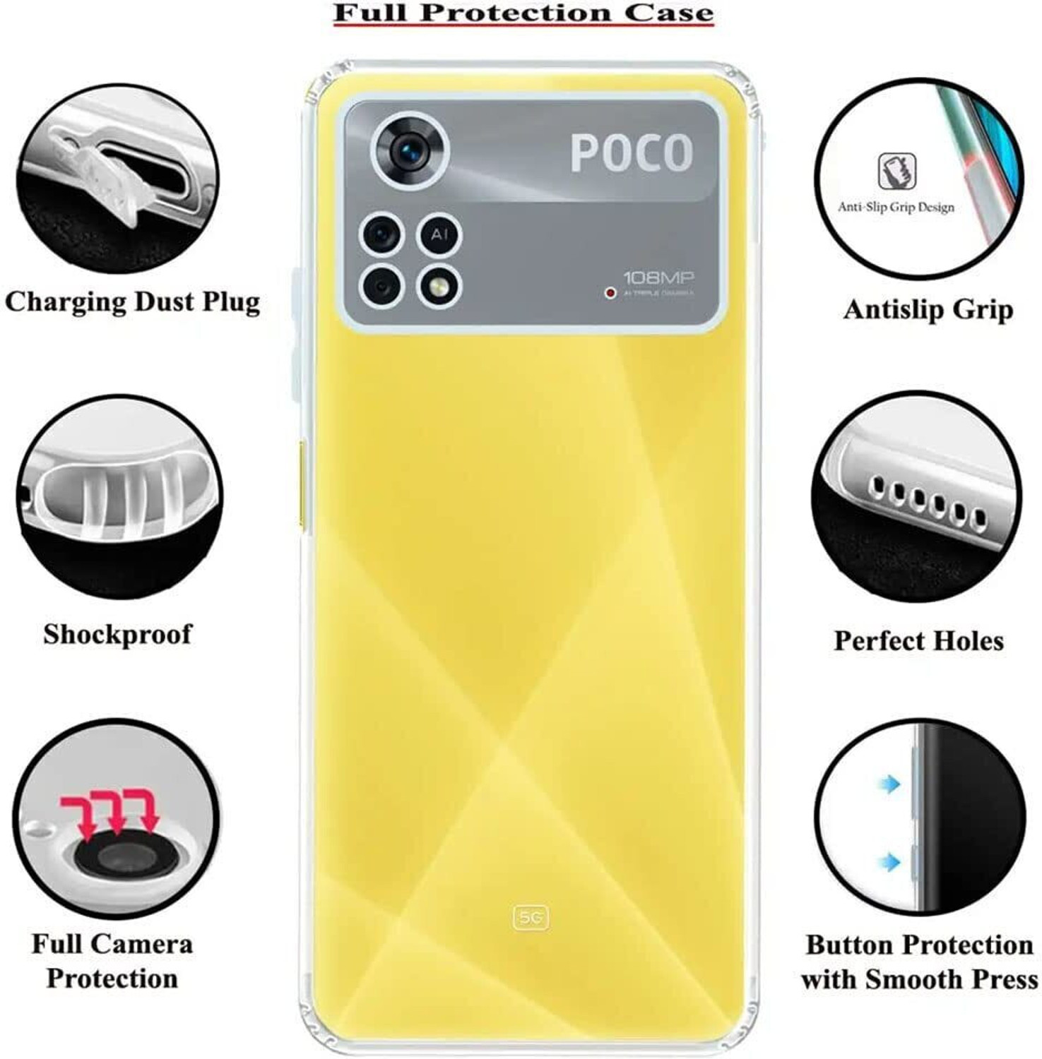 Image of xvx Back Cover for Poco X4 Pro 5G