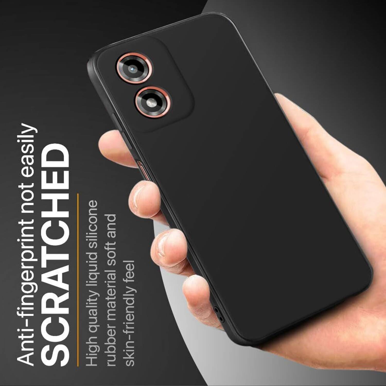 Fablue Back Cover for Motorola Moto G04s Black - Image 4