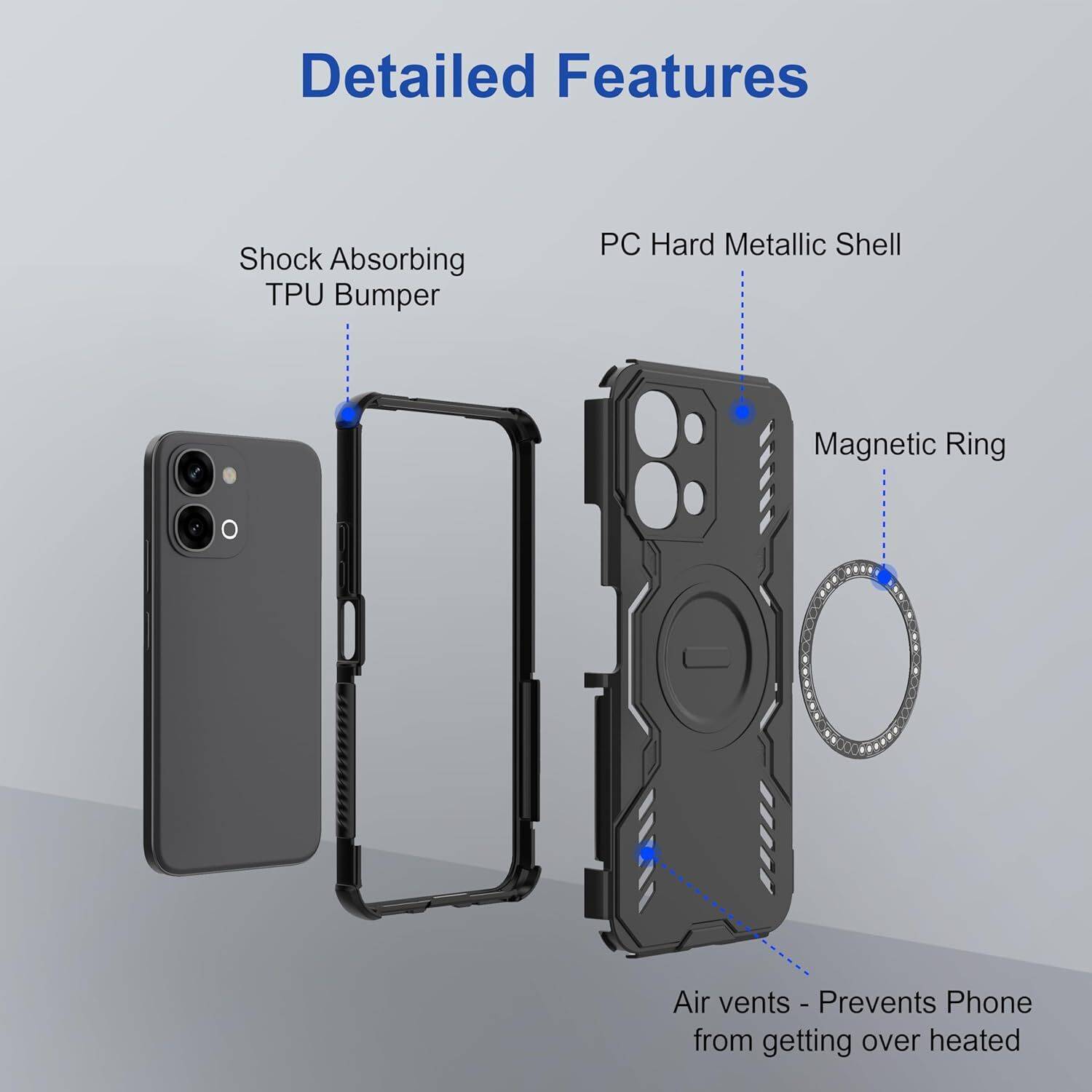 KWINE Case for Vivo T5x 5G Black - Image 5