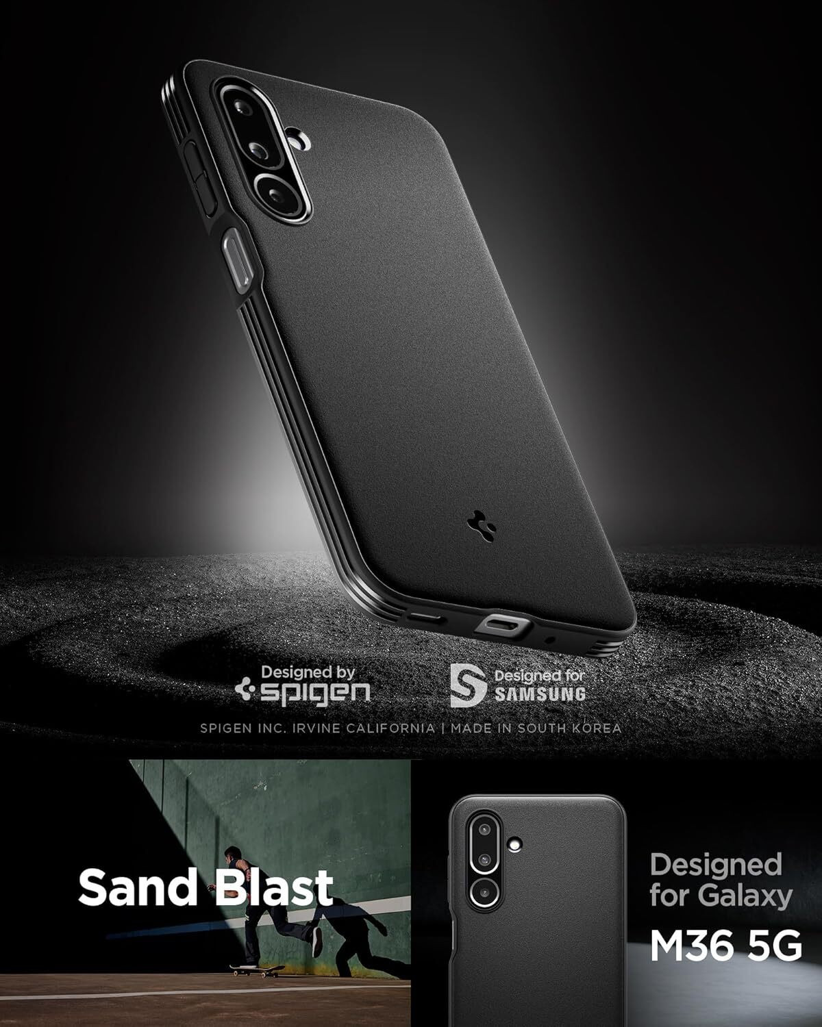 Image of Spigen Sand Blast Back Cover for Samsung Galaxy F36 5G