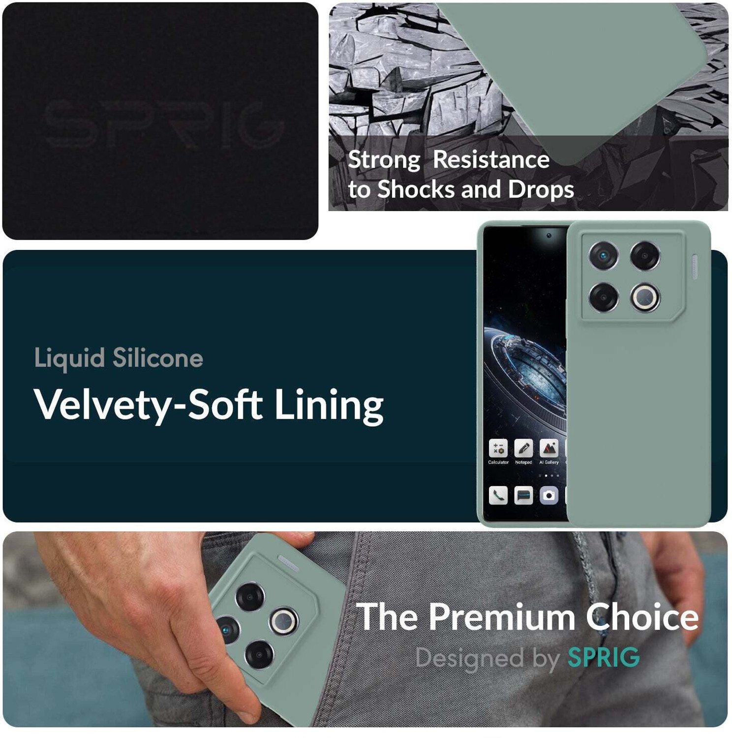 Image of Sprig Back Cover for Infinix GT 20 Pro:Infinix GT 20 Pro 5G, GT 20 Pro