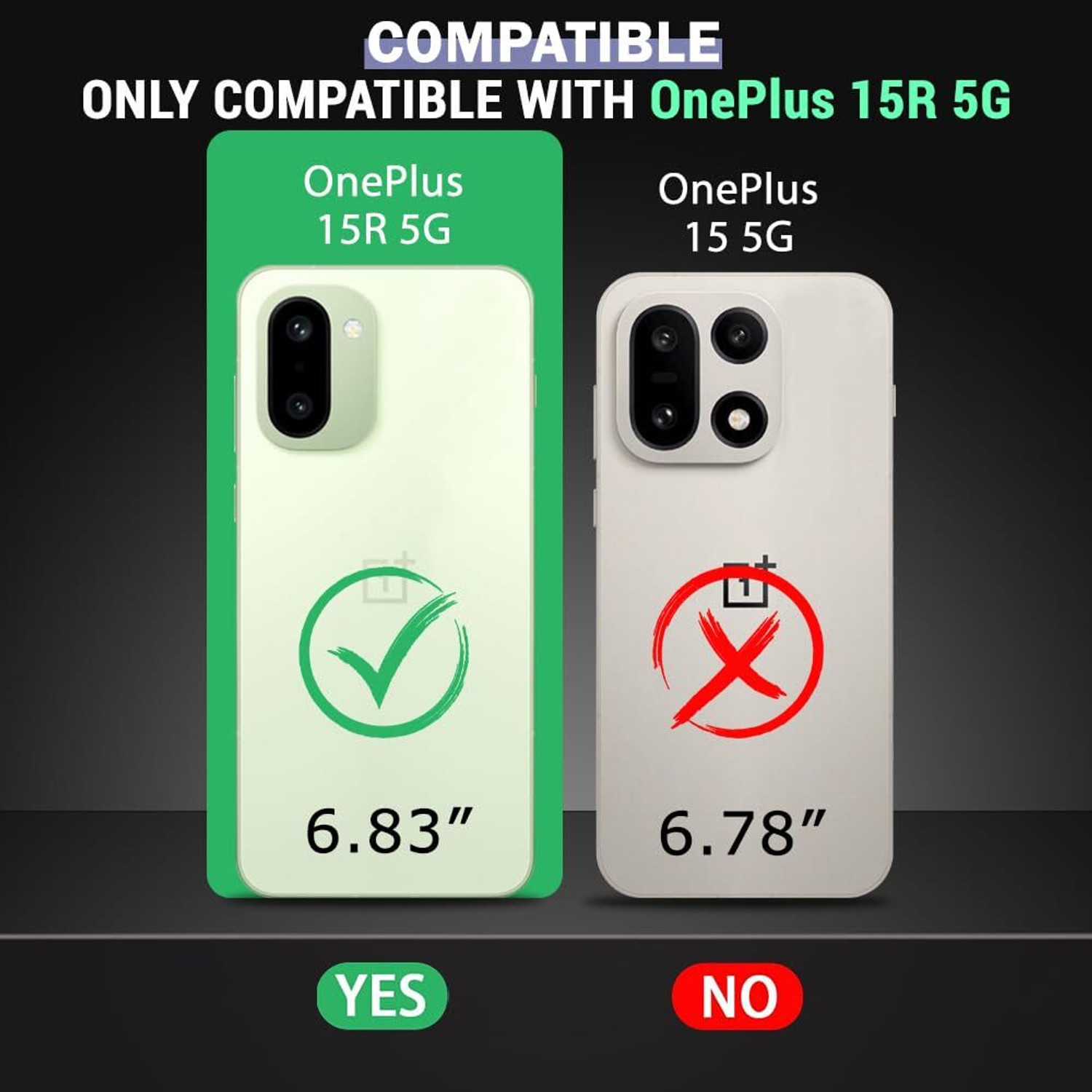Image of Casener Back Cover for OnePlus 15R 5G