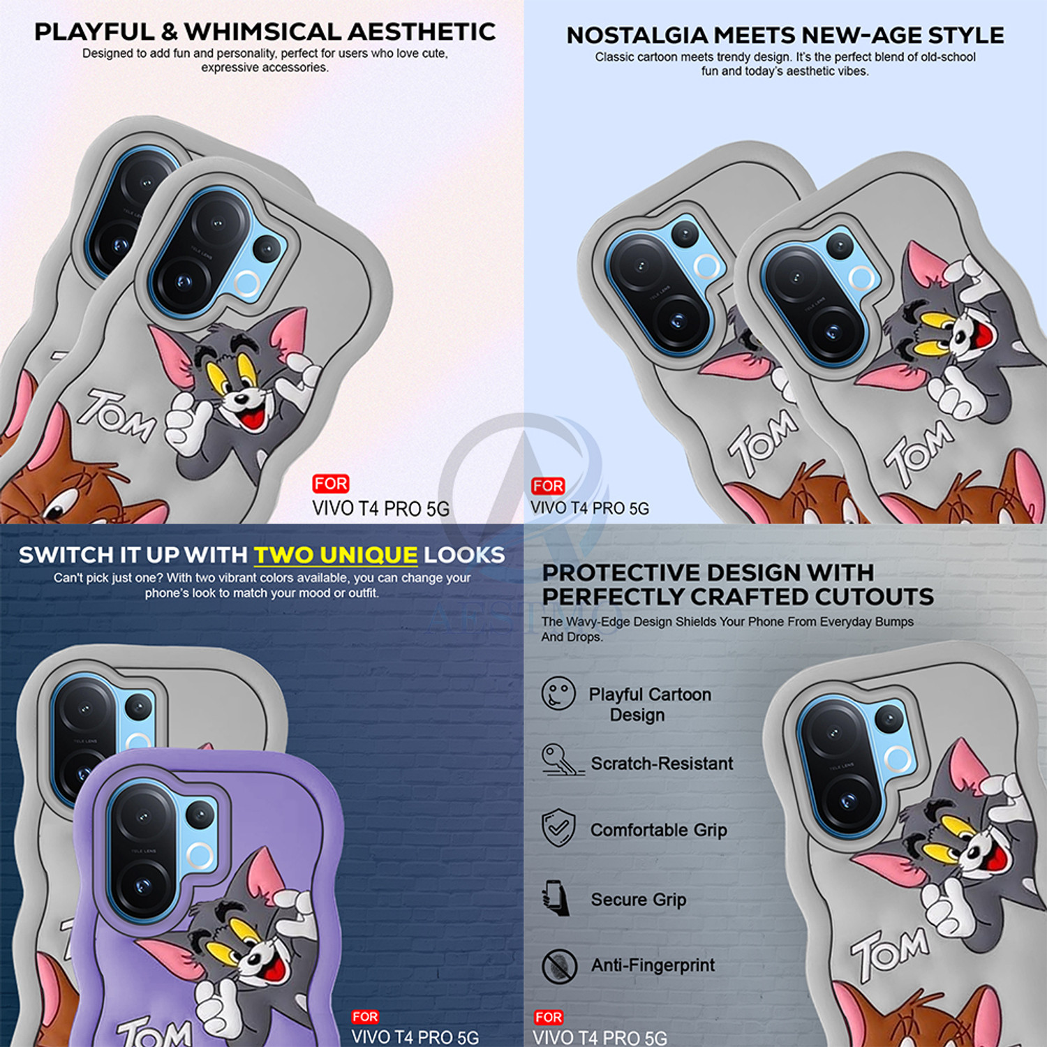Image of AESTMO Back Cover for Vivo T4 Pro 5G