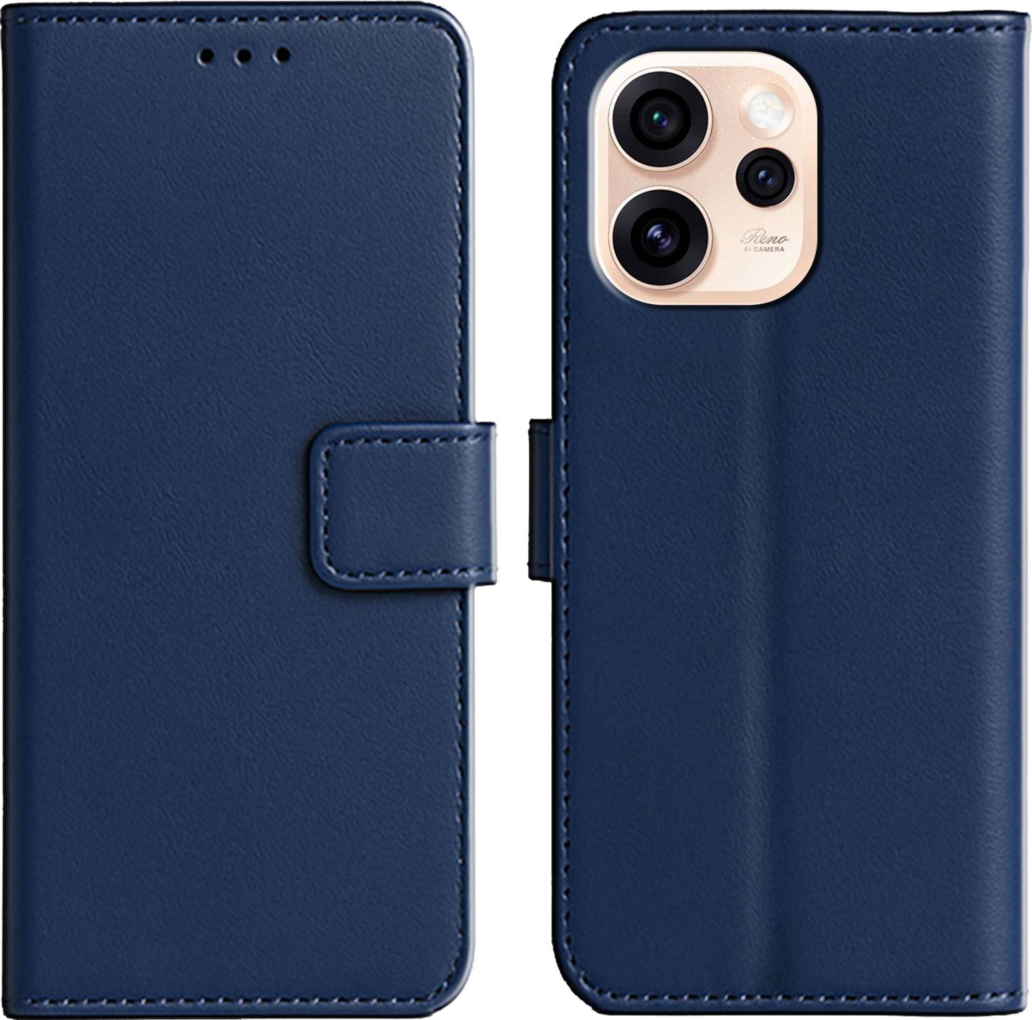 Ascensify Back Cover for Oppo Reno 15Pro 5G Premium PU Leather Flip Cover with Card Slots & Stand Feature