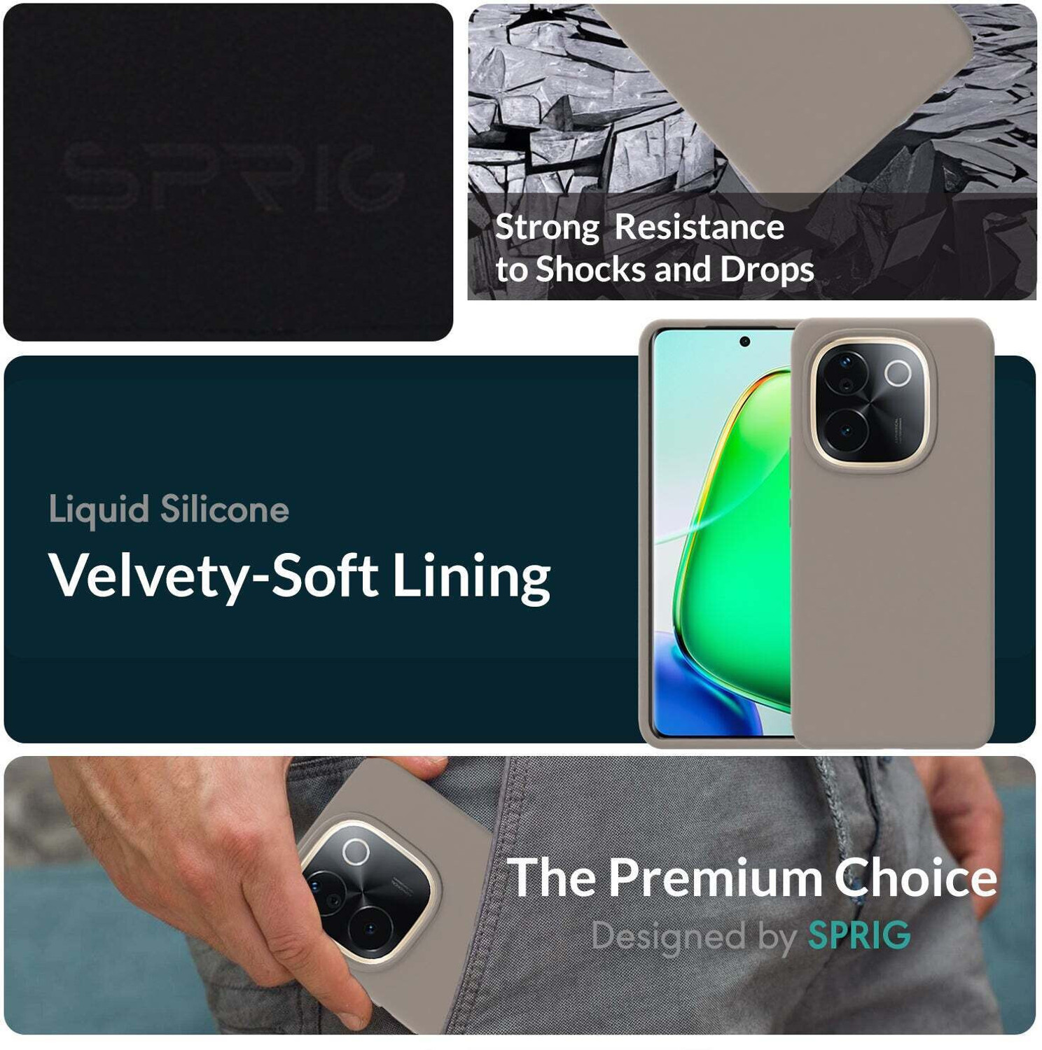 Image of Sprig Back Cover for IQOO Z9S PRO 5G, iQOO Z9s Pro, vivo T3 Pro 5G, vivo T3 Pro 5G, T3 Pro 5g