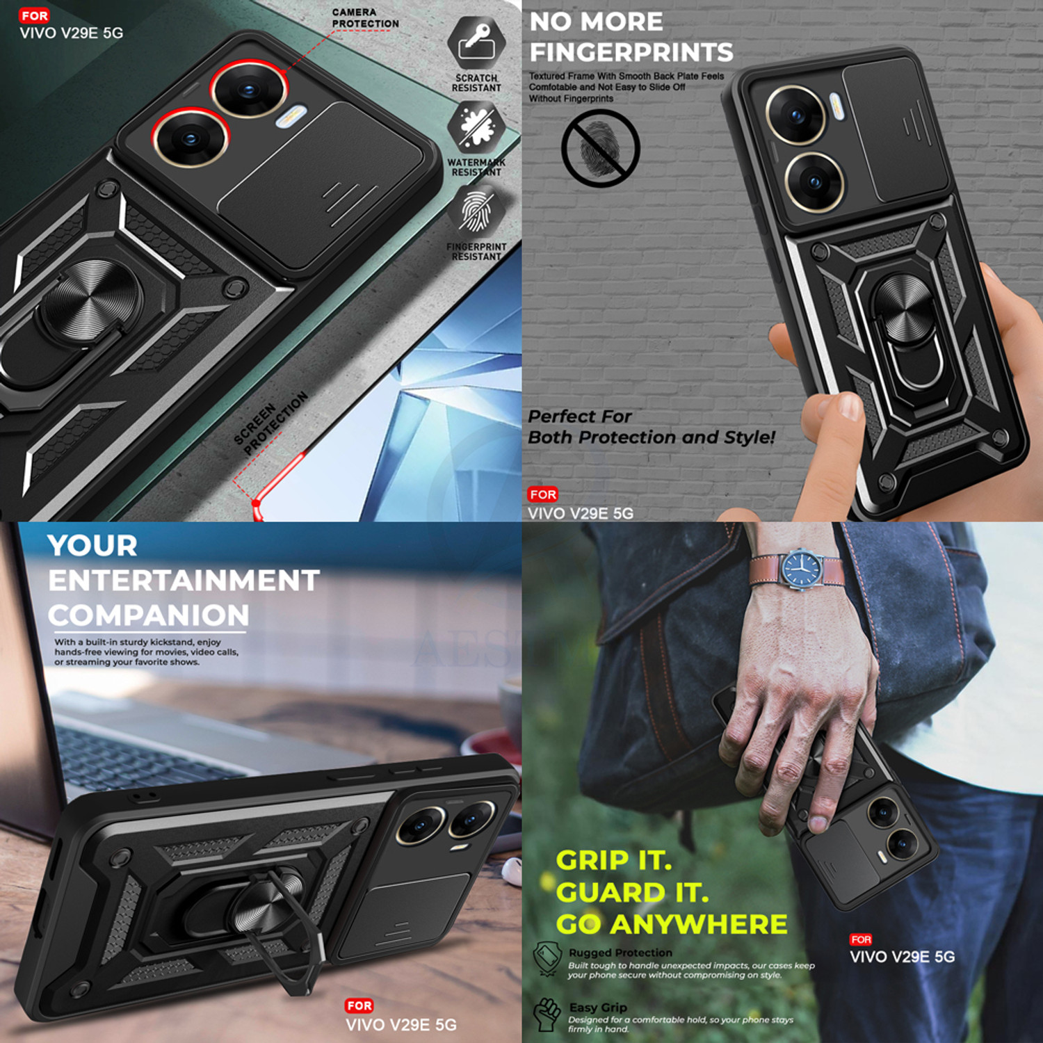 Image of AESTMO Back Cover for Vivo V29e 5G