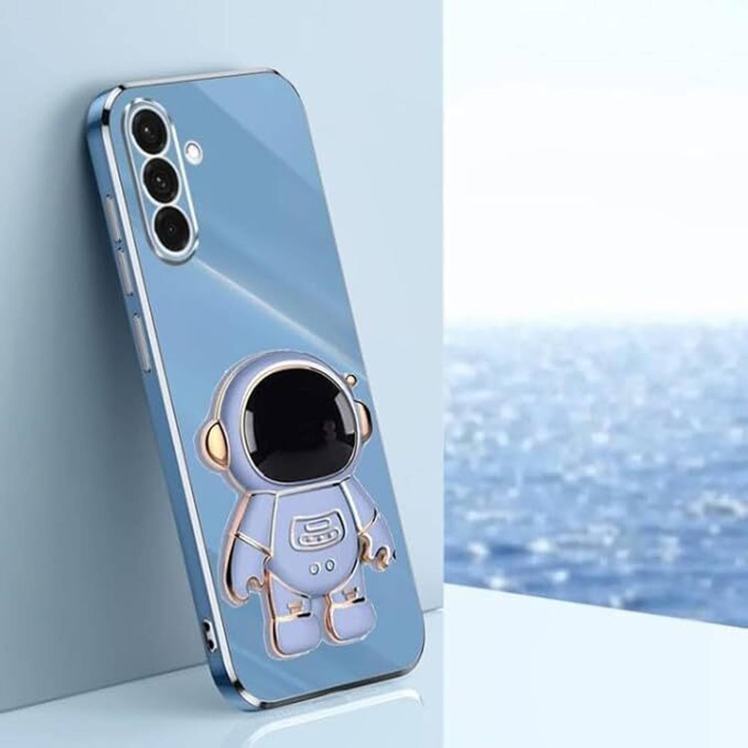 A3sprime Back Cover for Samsung Galaxy A17 5G with Cute 3D Cartoon Shaped Folding Mobile Stand Holder