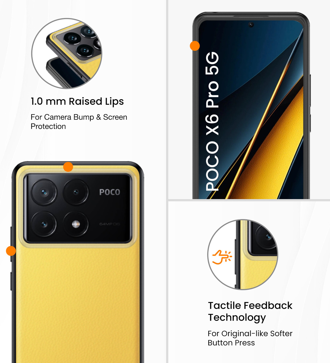 Image of Golden Sand Back Cover for POCO X6 Pro 5G