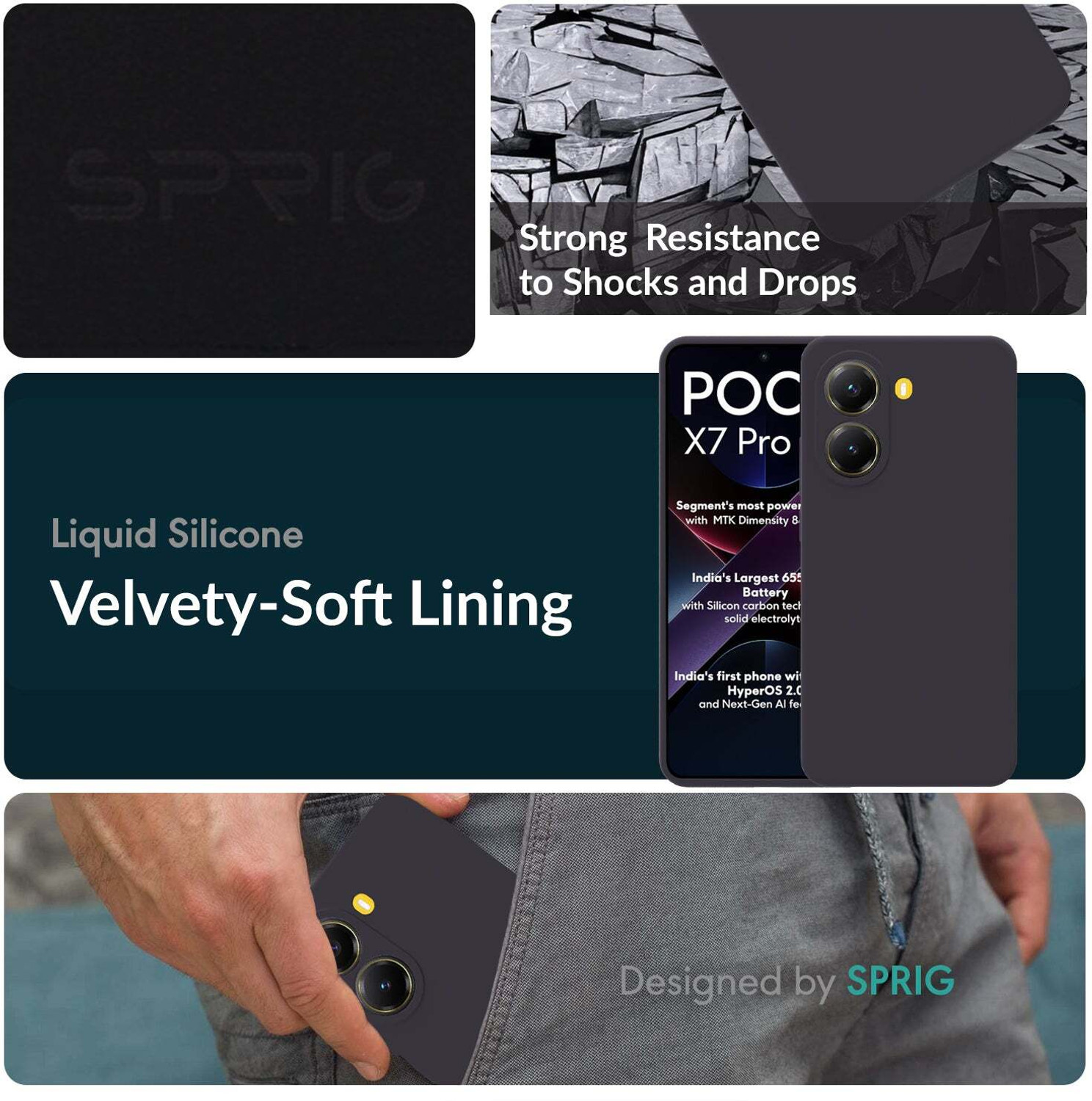 Image of Sprig Back Cover for POCO X7 Pro 5G, Poco X7 Pro 5G