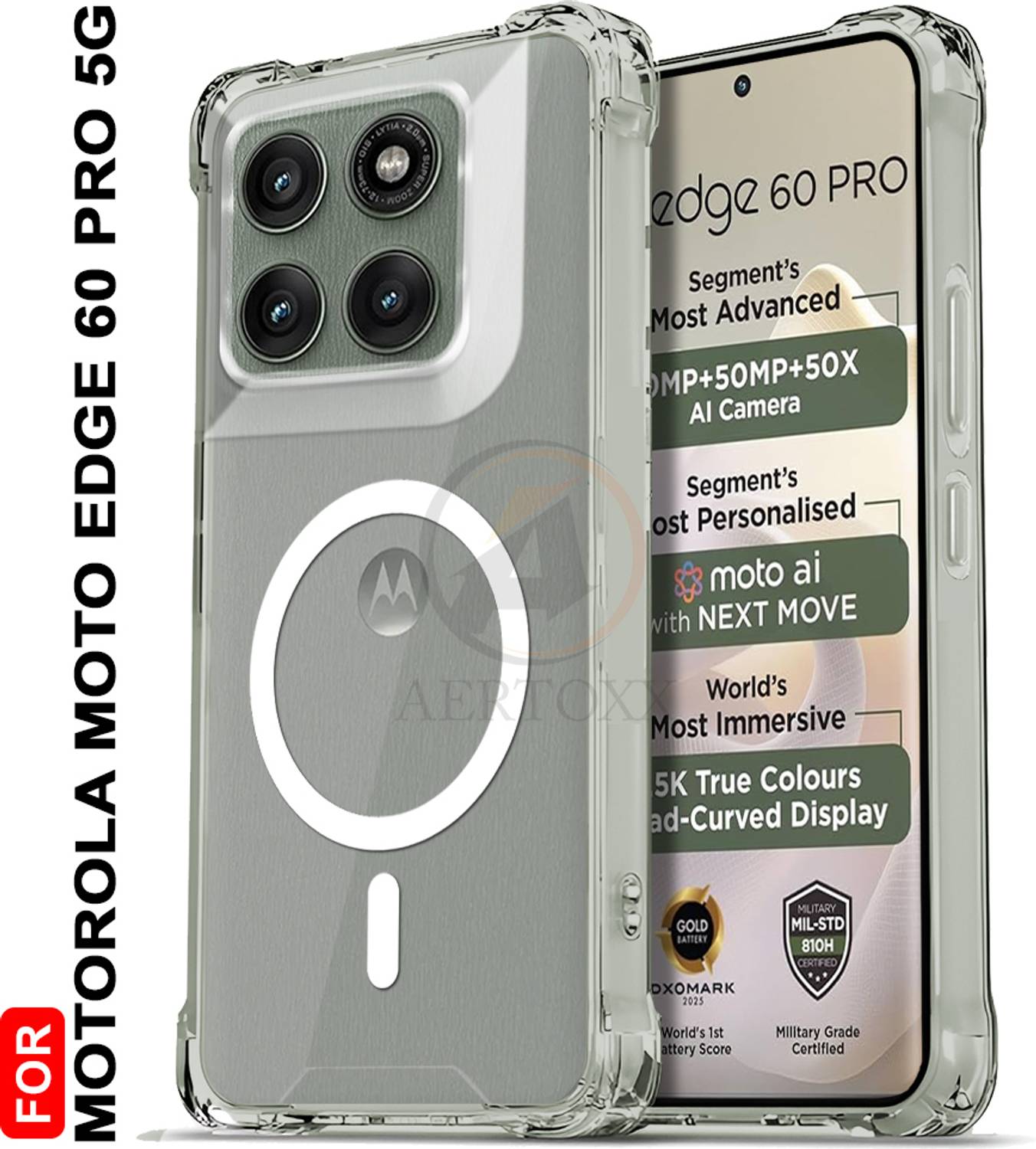 AelVouX Back Cover for Moto Edge 60 Pro 5G